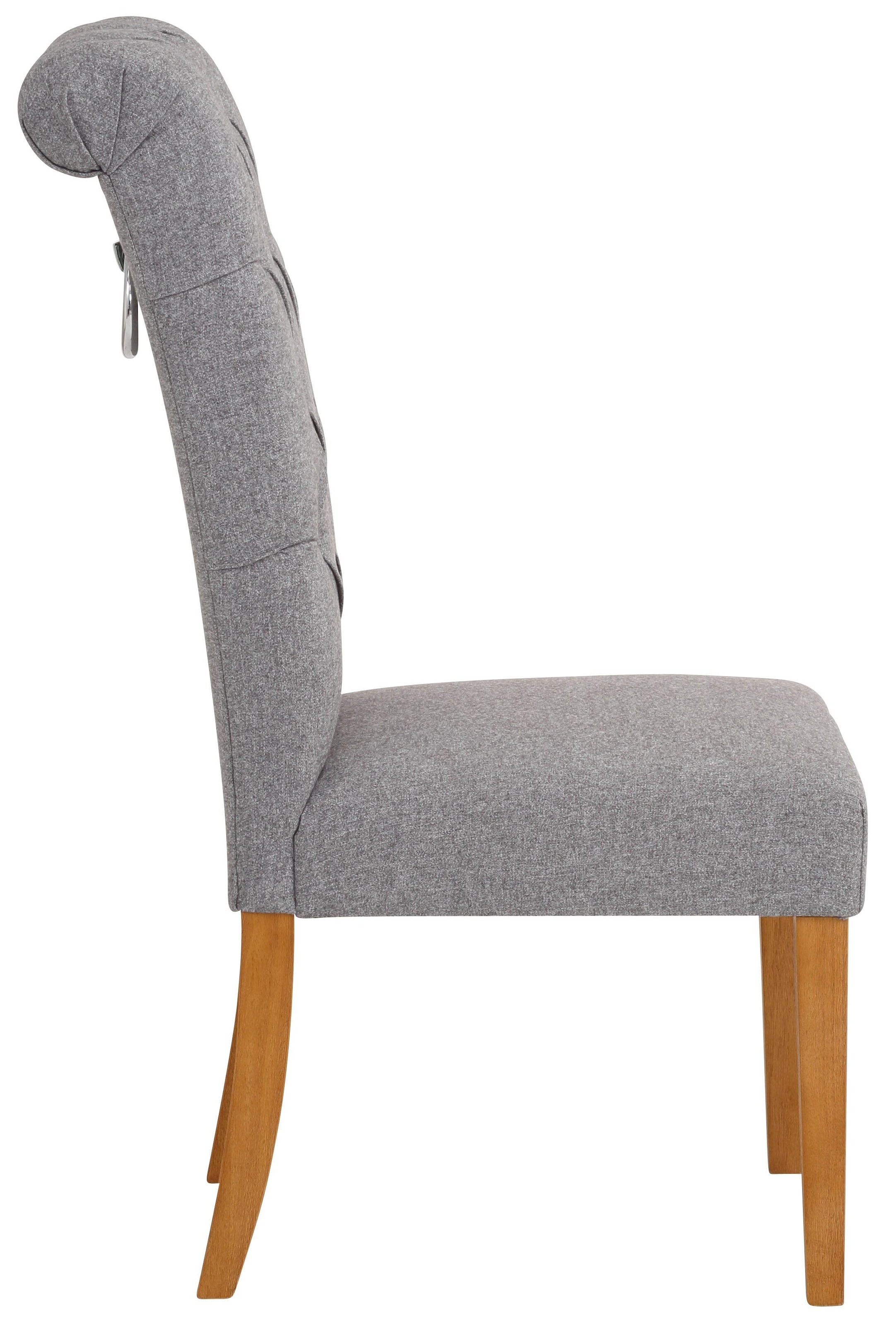 Home affaire Esszimmerstuhl »Liao, TOPSELLER!, OTTOs Choice«, (Set), Webstoff-Struktur (100% Polyester), 2er-Set, mit edler Knopfheftung in der Rückenlehne