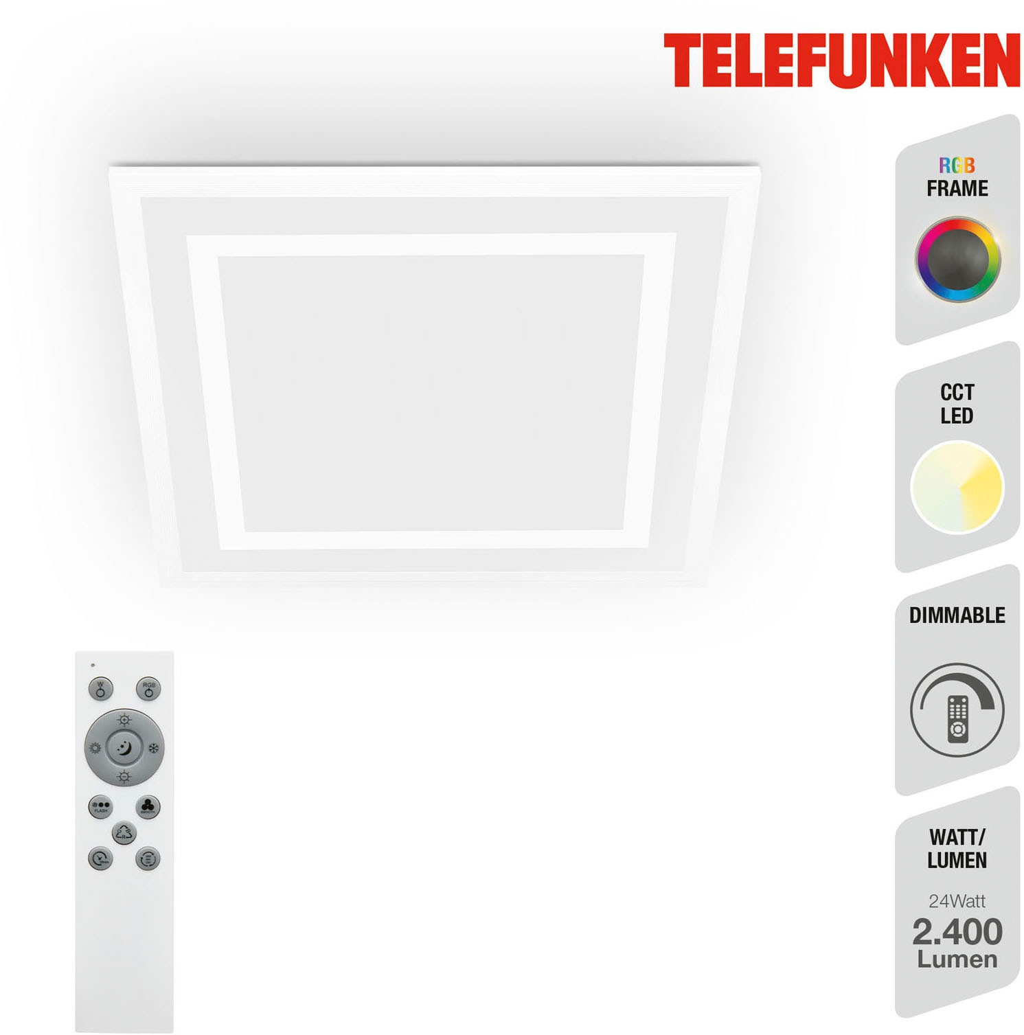 Telefunken LED Panel »318806TF FRAMELIGHT«, Leuchtmittel LED-Board   LED fe günstig online kaufen
