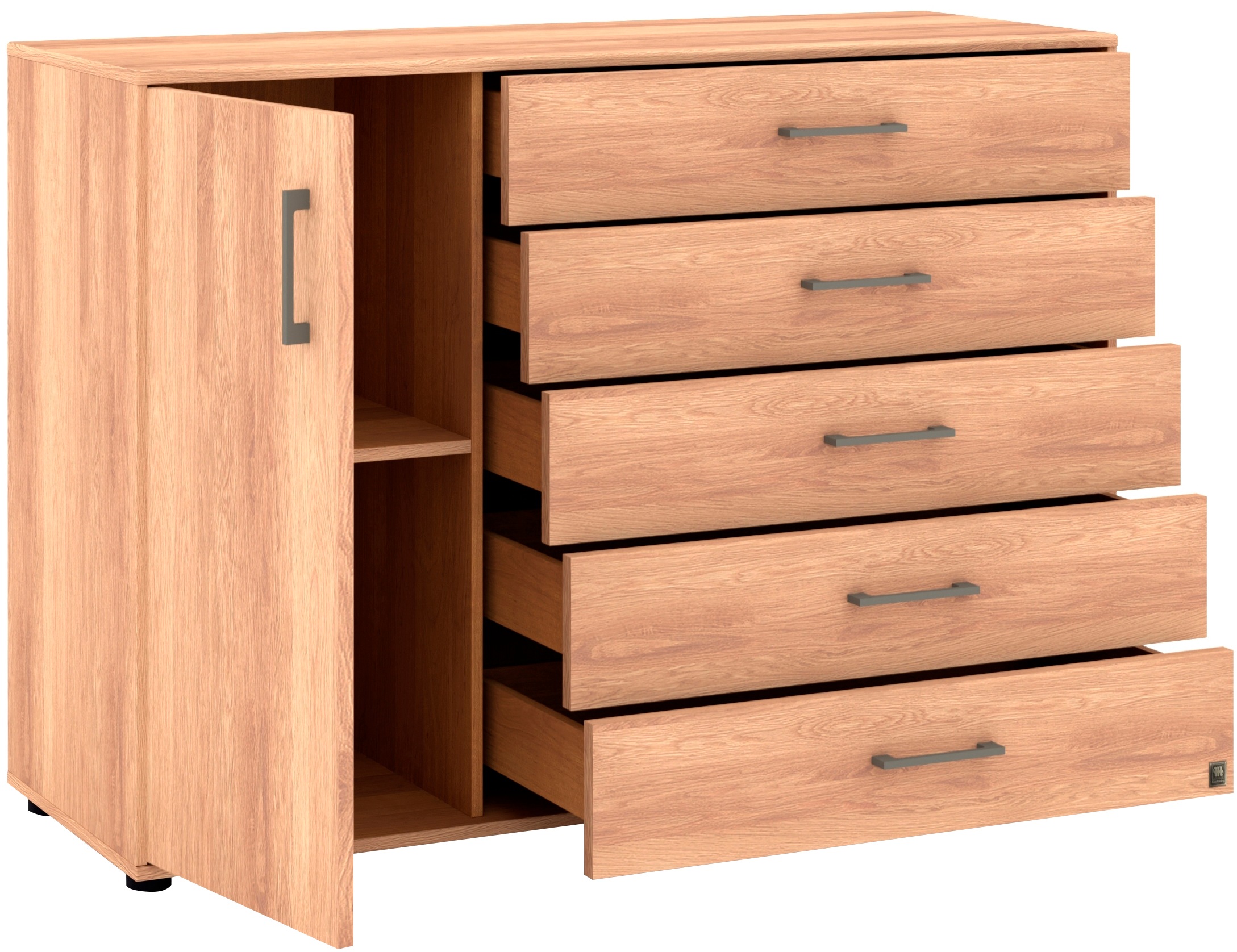 Musterring Kombikommode »Sorrent Sideboard, Wäscheschrank, mit Schubladen«, (Kommode, mit Selbsteinzug und Dämpfung, MADE IN GERMANY), mit Schubkästen, Fronten in Eiche massiv, Breite 120 oder 141 cm
