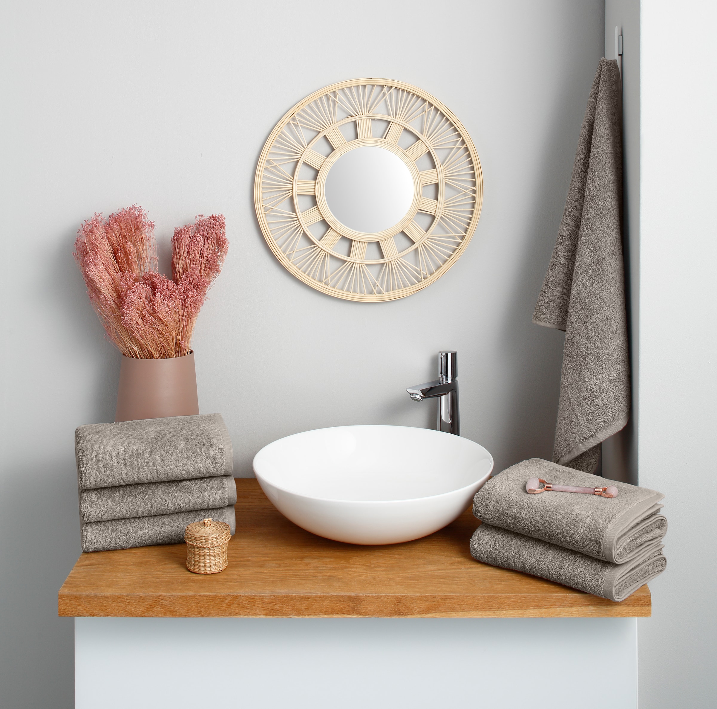 my home Handtücher »Handtuch Merida, als Set und Serie erhältlich, 6 Handtücher 50x100 cm« kuschelig weich, einfarbig, 100% Baumwolle