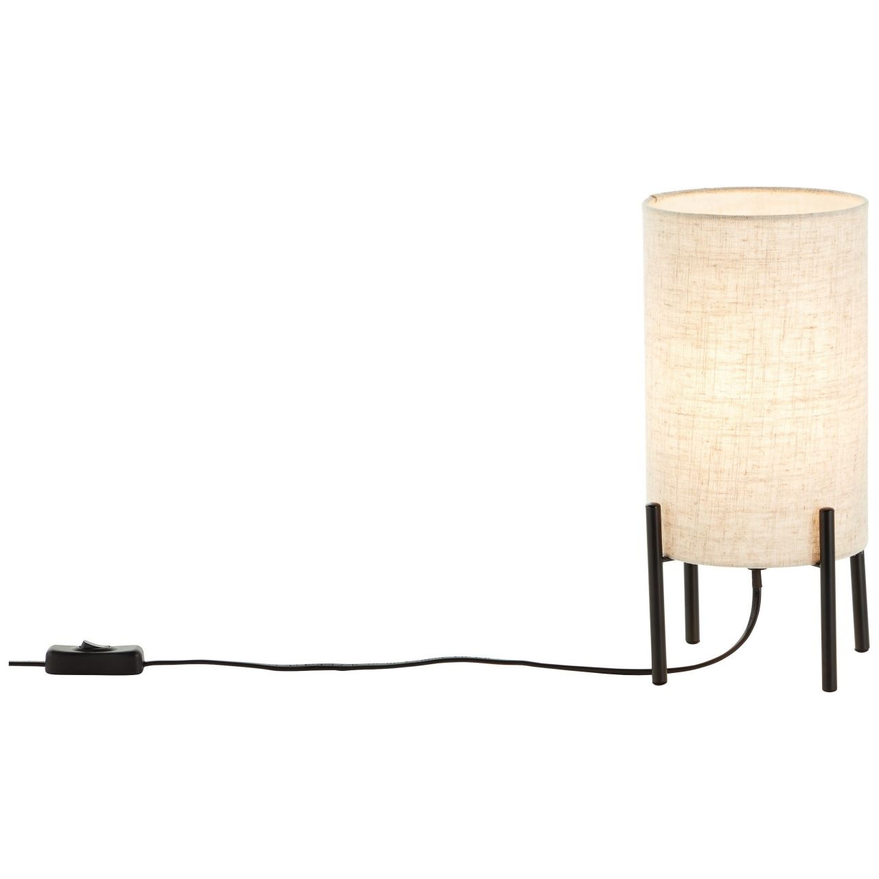 Brilliant Tischleuchte »Fairhill« E27 1 Stk. Tischlampe schwarz/natur