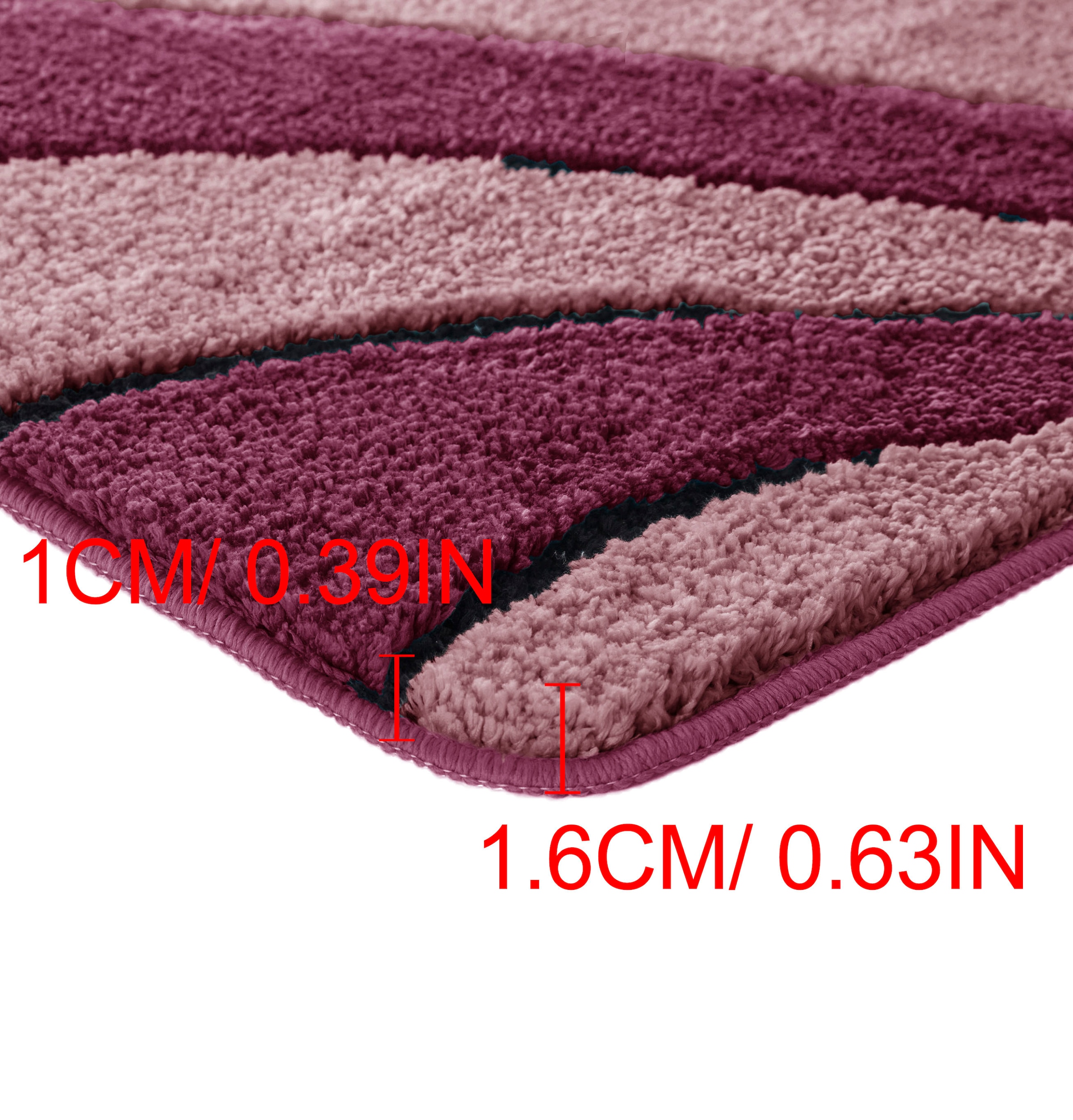 my home Badematte »Anna, Badvorleger, Badezimmer Teppich«, rutschhemmend beschichtet, fußbodenheizungsgeeignet-schnell trocknend, Badteppich, Hoch Tief Effekt, Modern, Weich, Wellen