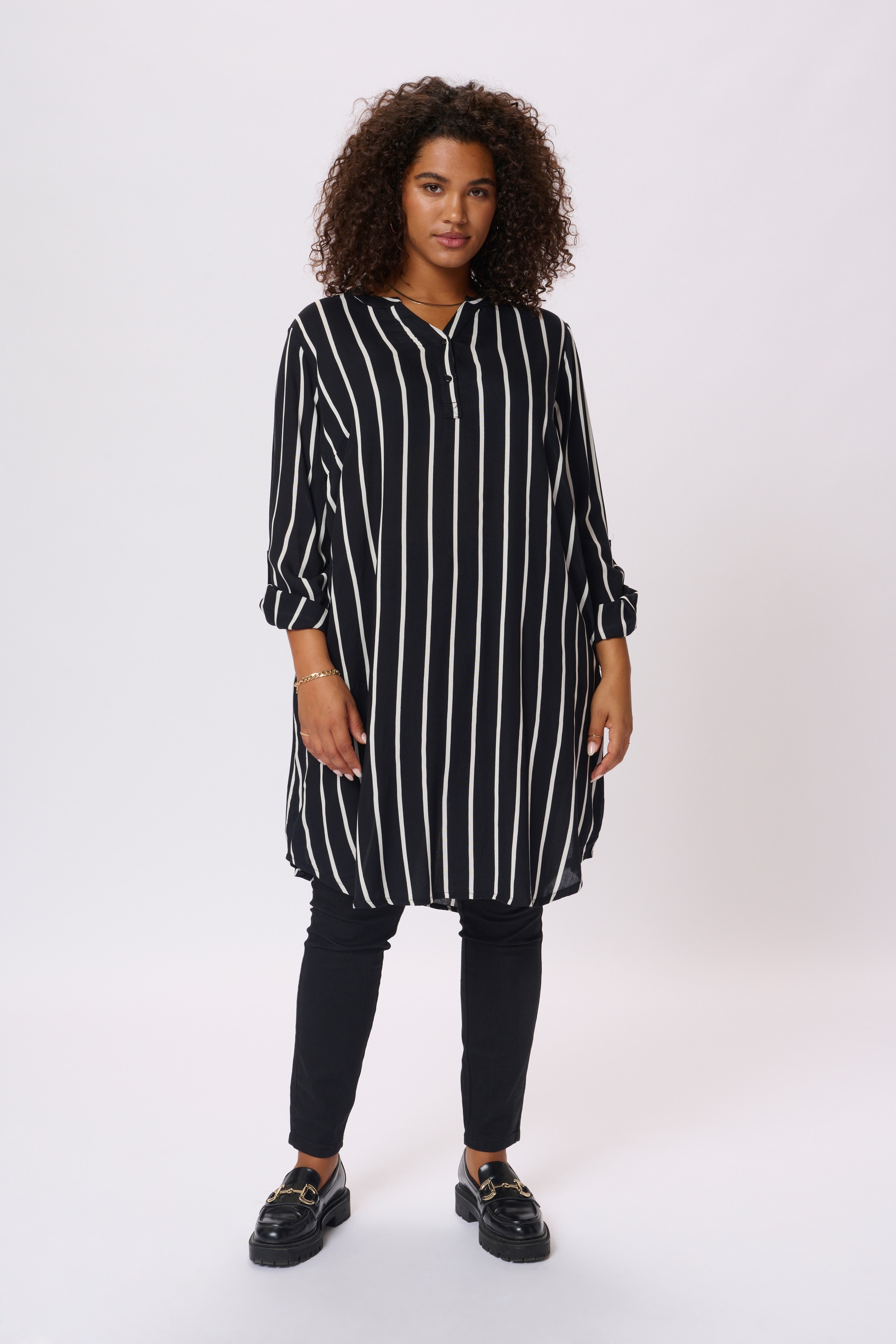 KAFFE Curve Midikleid »Damen Kleid KCmilana«