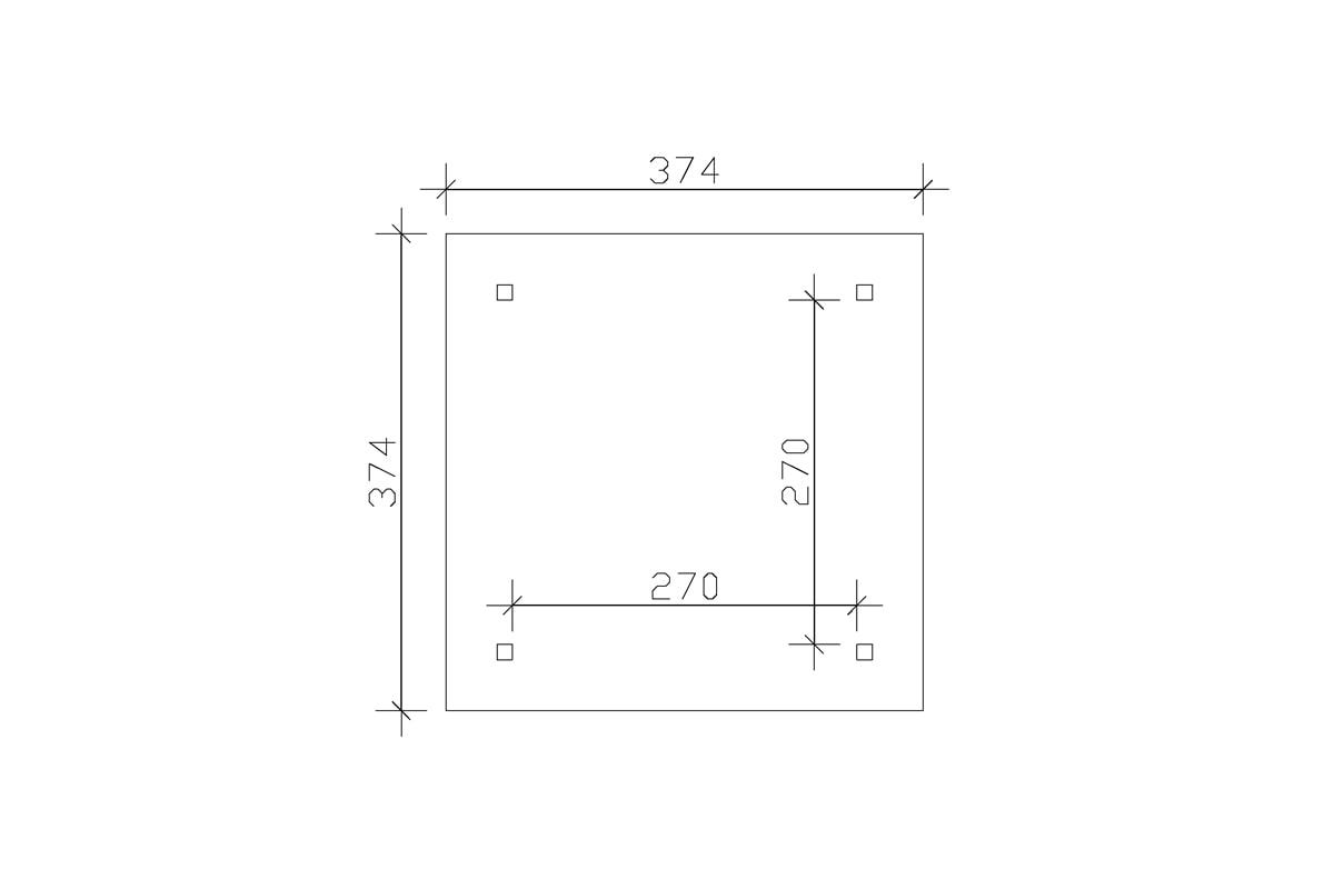Skanholz Pavillon »Cannes 1«, 4-Eck, BxT: 374x374 cm
