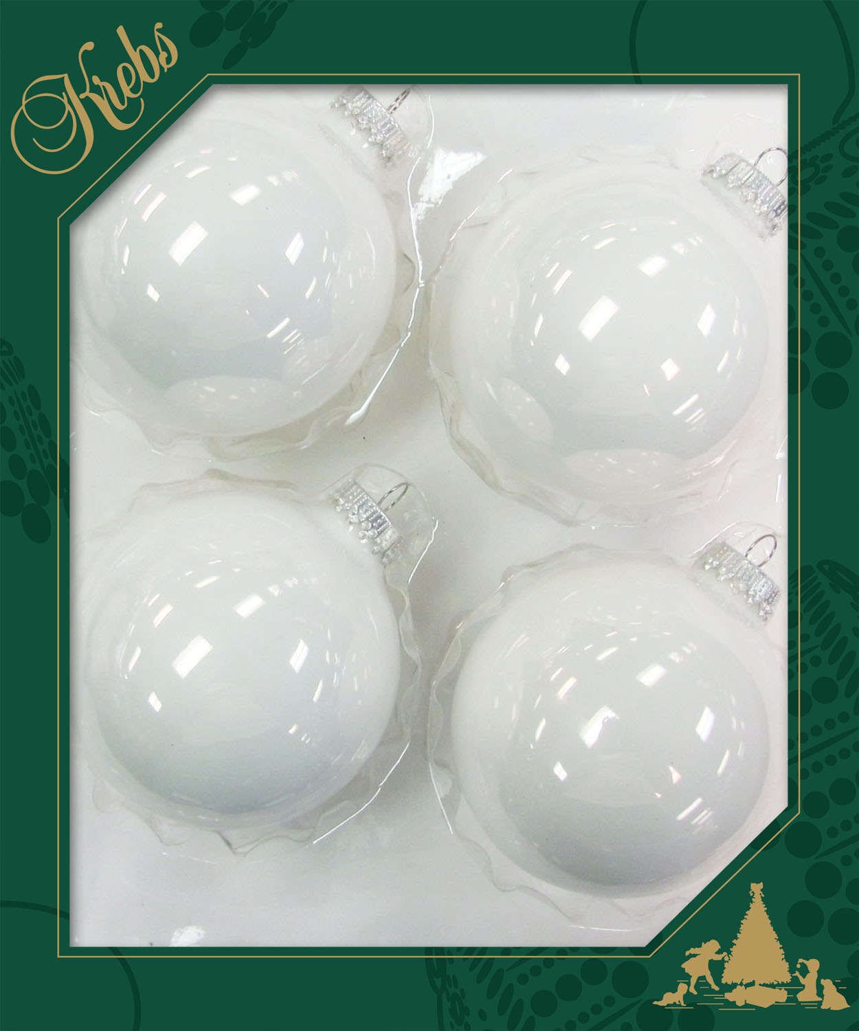 Krebs Glas Lauscha Weihnachtsbaumkugel »CBK78106, Weihnachtsdeko, Christbaumschmuck, Christbaumkugeln Glas«, (Set, 4 St.)