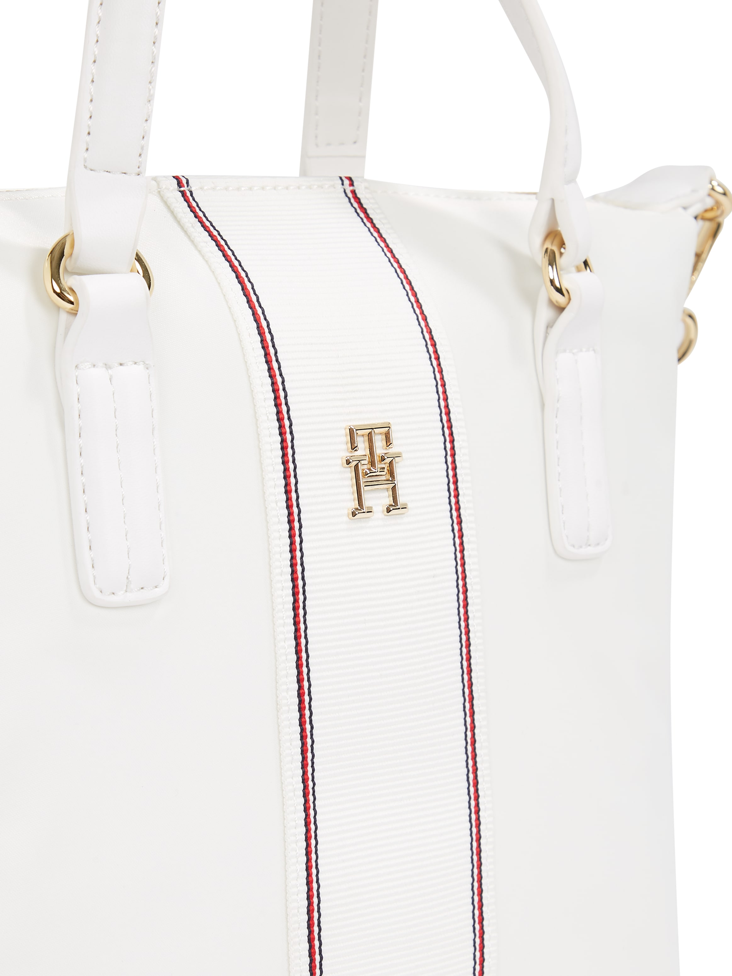 Tommy Hilfiger Tragetasche »POPPY SMALL TOTE CORP«, Damen Umhängetasche, Schultertaschen, Henkeltasche mit buntem Zipper