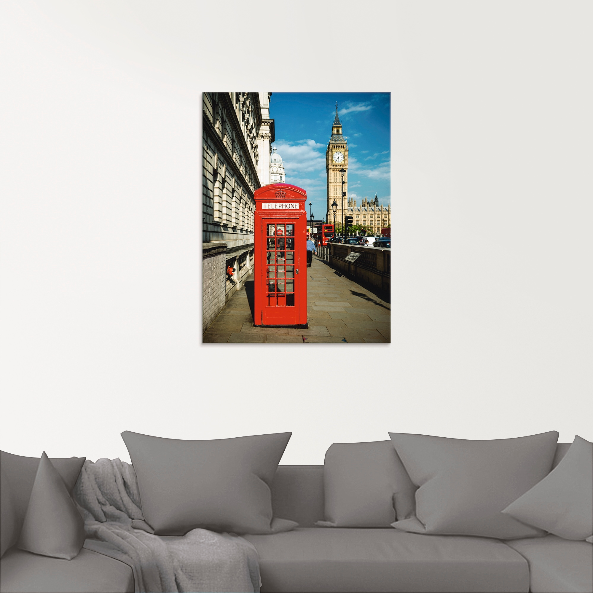 Artland Glasbild »London Telefonzelle«, Gebäude, (1 St.), in verschiedenen Größen