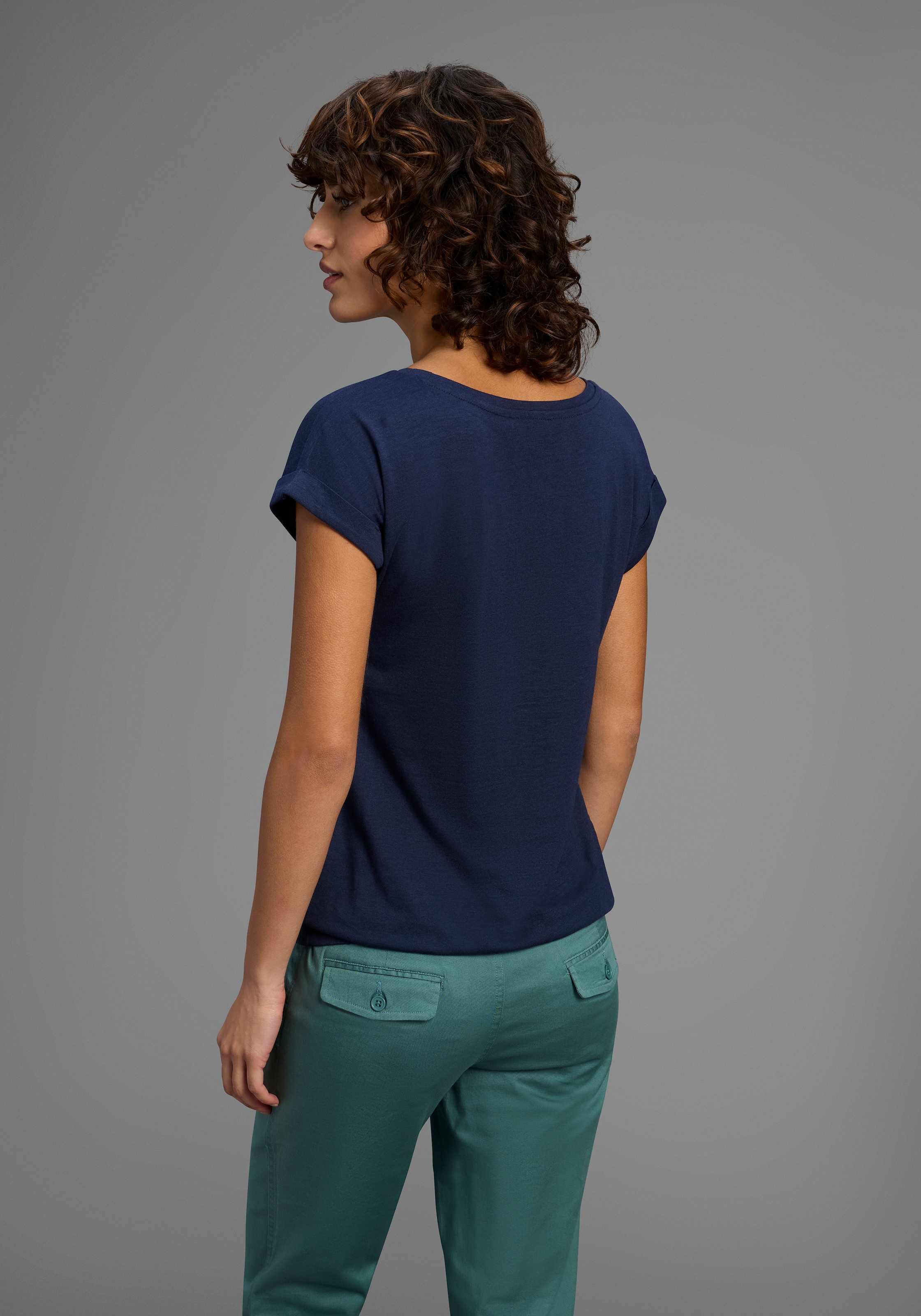 Flashlights T-Shirt Kurzarm, Saum mit Gummibund,  Rundhalsausschnitt