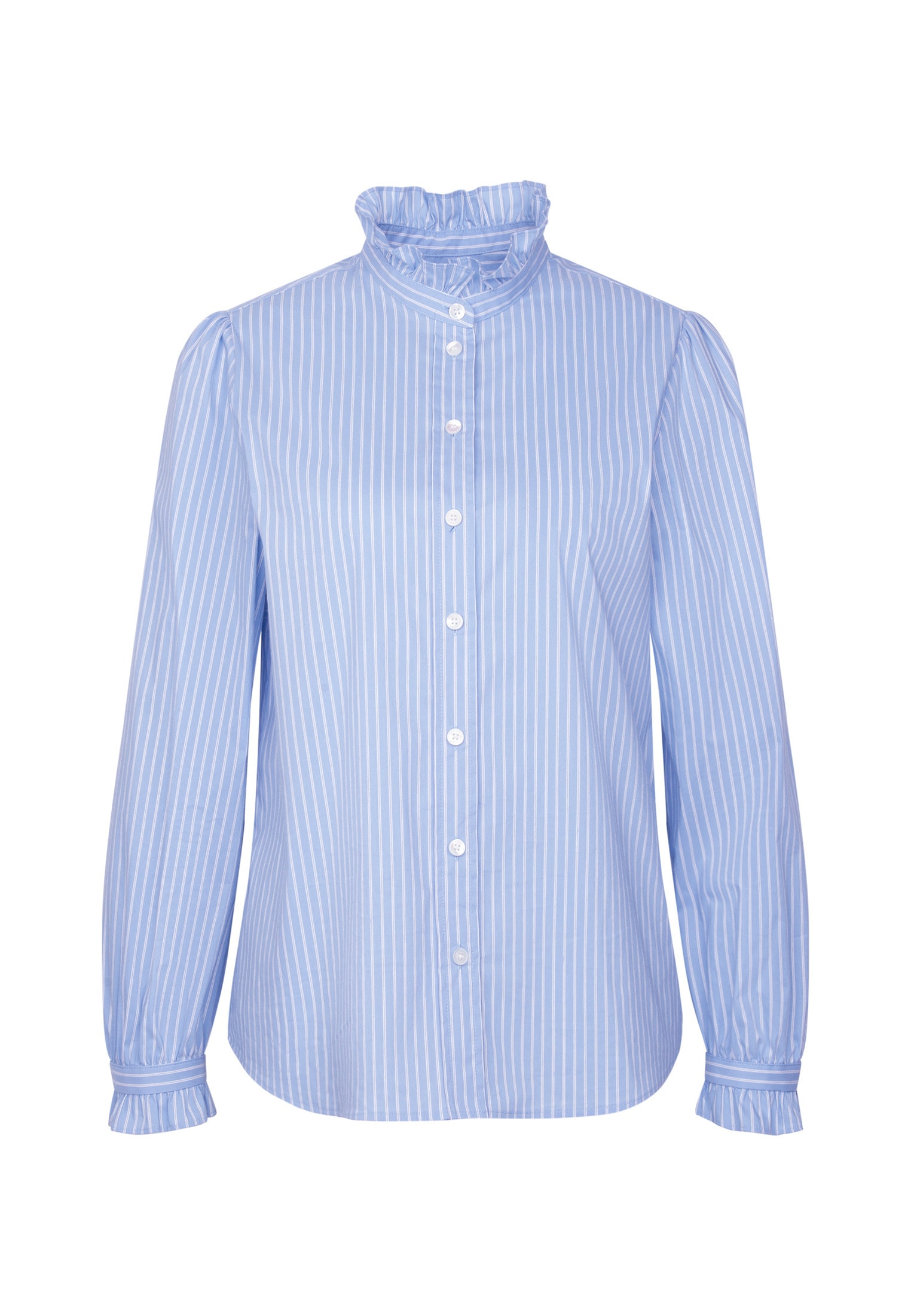 seidensticker Rüschenbluse 1/1 Stehkragen Gestreift