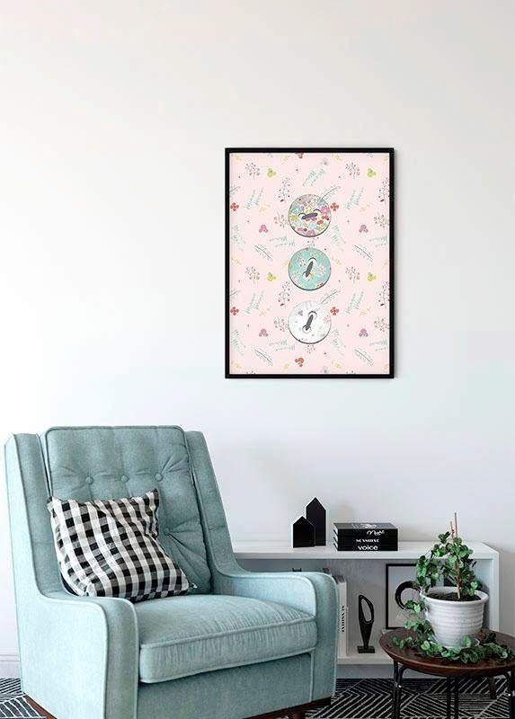 Komar Bild »Minnie Mouse Buttons«, Disney, (1 St.), Wandbild zur Dekoration im Kinderzimmer - ohne Rahmen