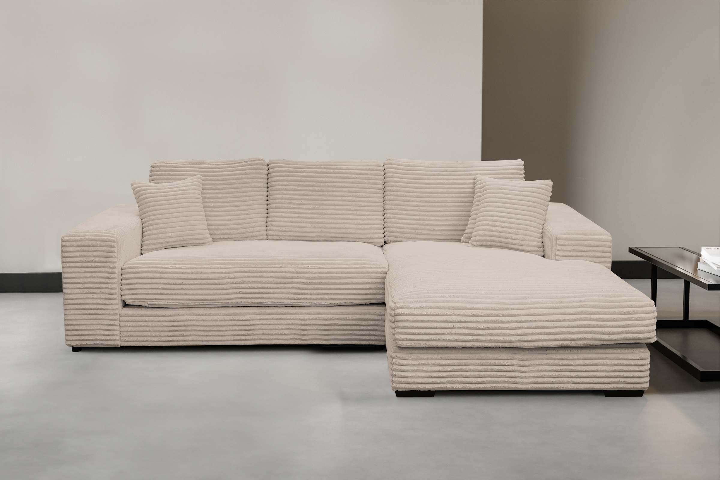 WERK2 Ecksofa "Eden L-Form", Design Ecksofa in Cord mit besonders weichem S günstig online kaufen