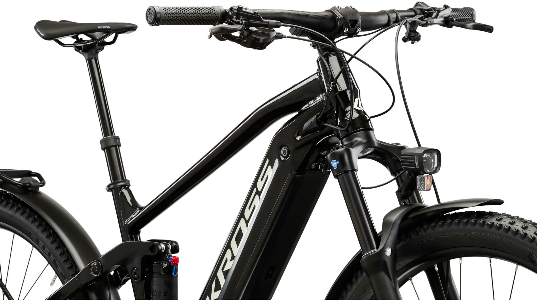 Kross E-Bike »KROSS E-SUV Grist 1.0 29" schwarz«, 10 Gang, Shimano, CUES U6000, Mittelmotor 250 W, Pedelec, Elektrofahrrad für Damen und Herren