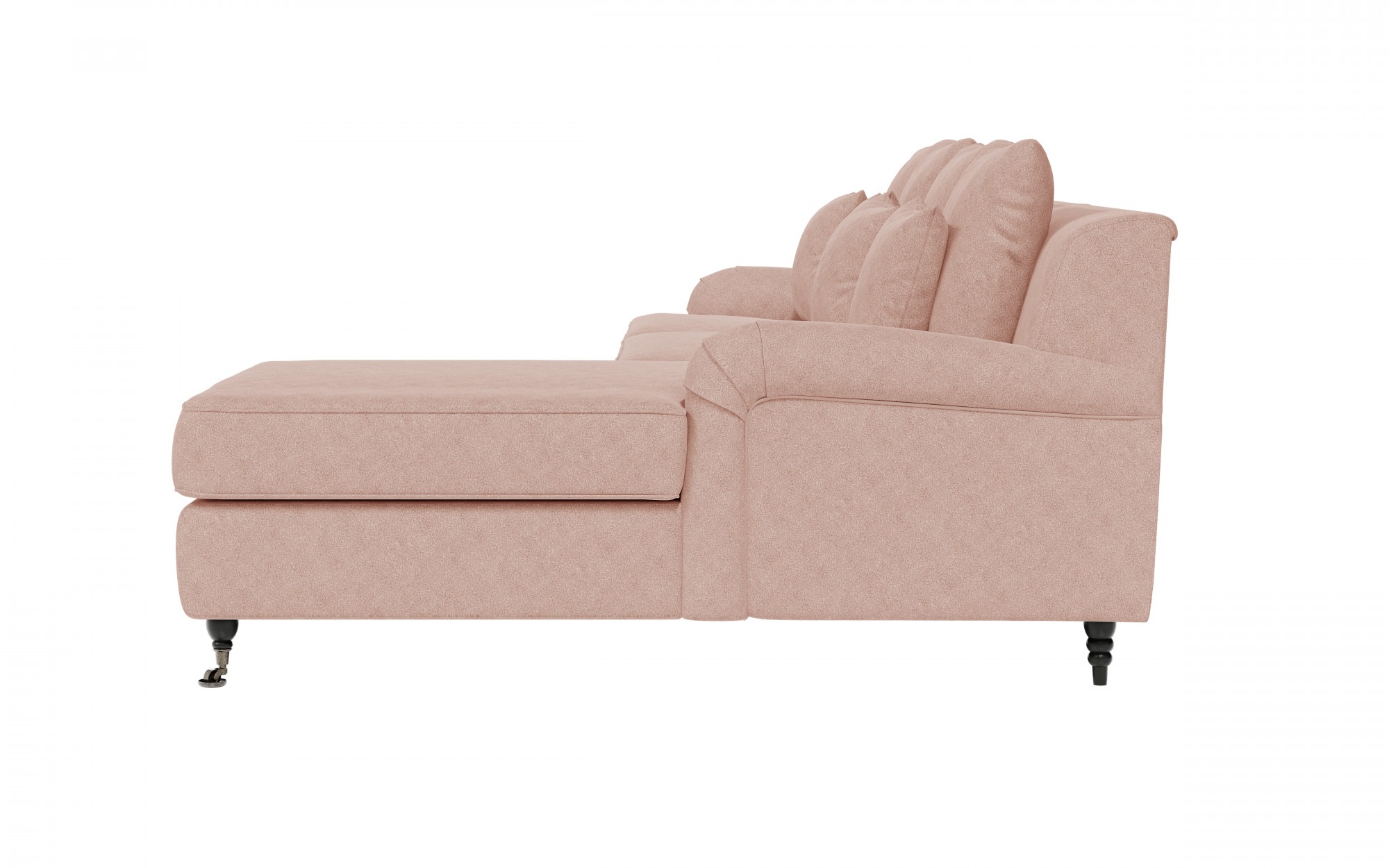 Guido Maria Kretschmer Home&Living Ecksofa »NORIN L-Form«, zwei Fußarten: vorne - Rollen, hinten - Holzfüße