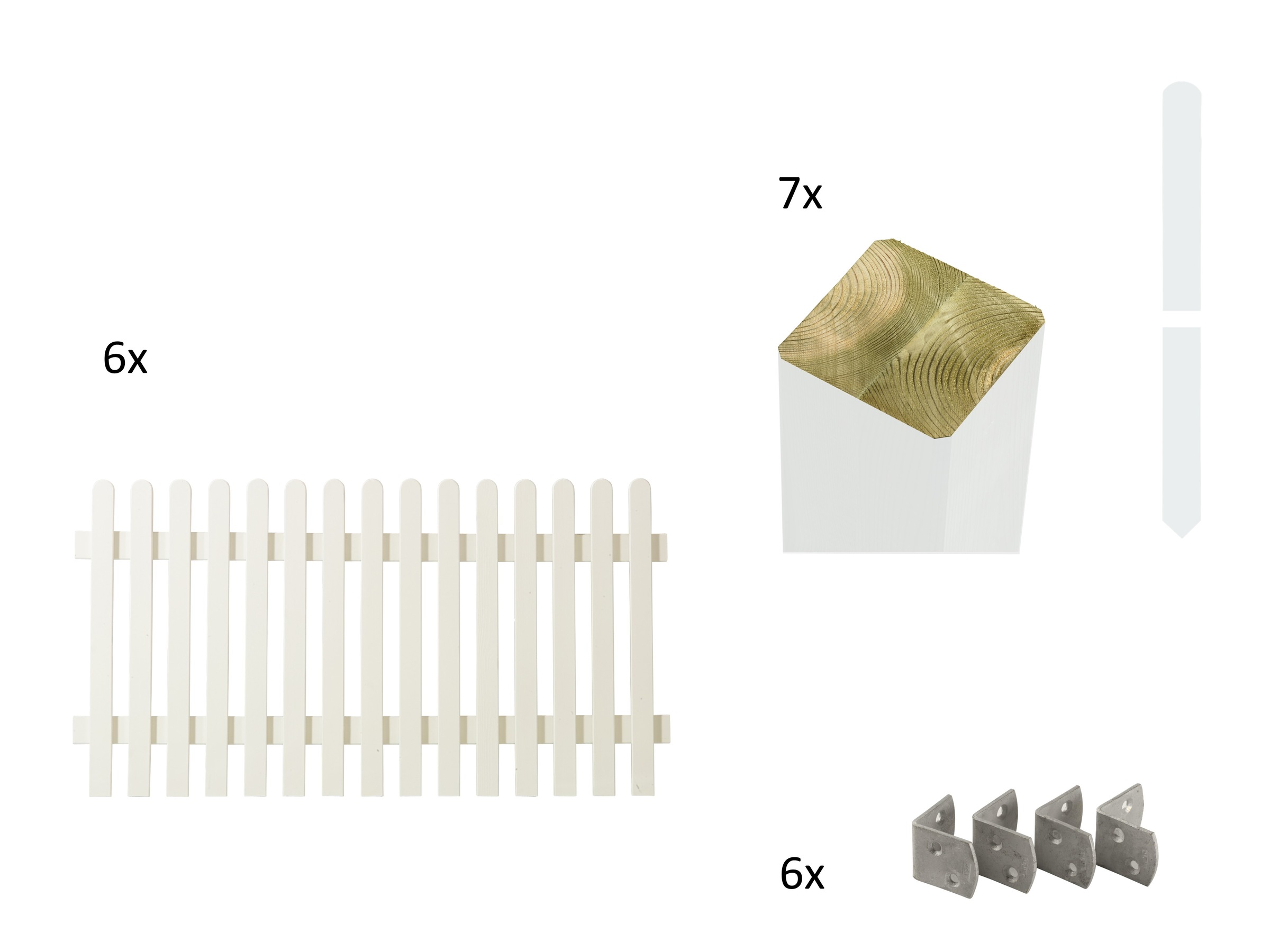 PLUS Gartenzaun »Retro«, Höhe: 80 cm, Gesamtlänge: 4,78 bis 23,62 m, zum Einbetonieren