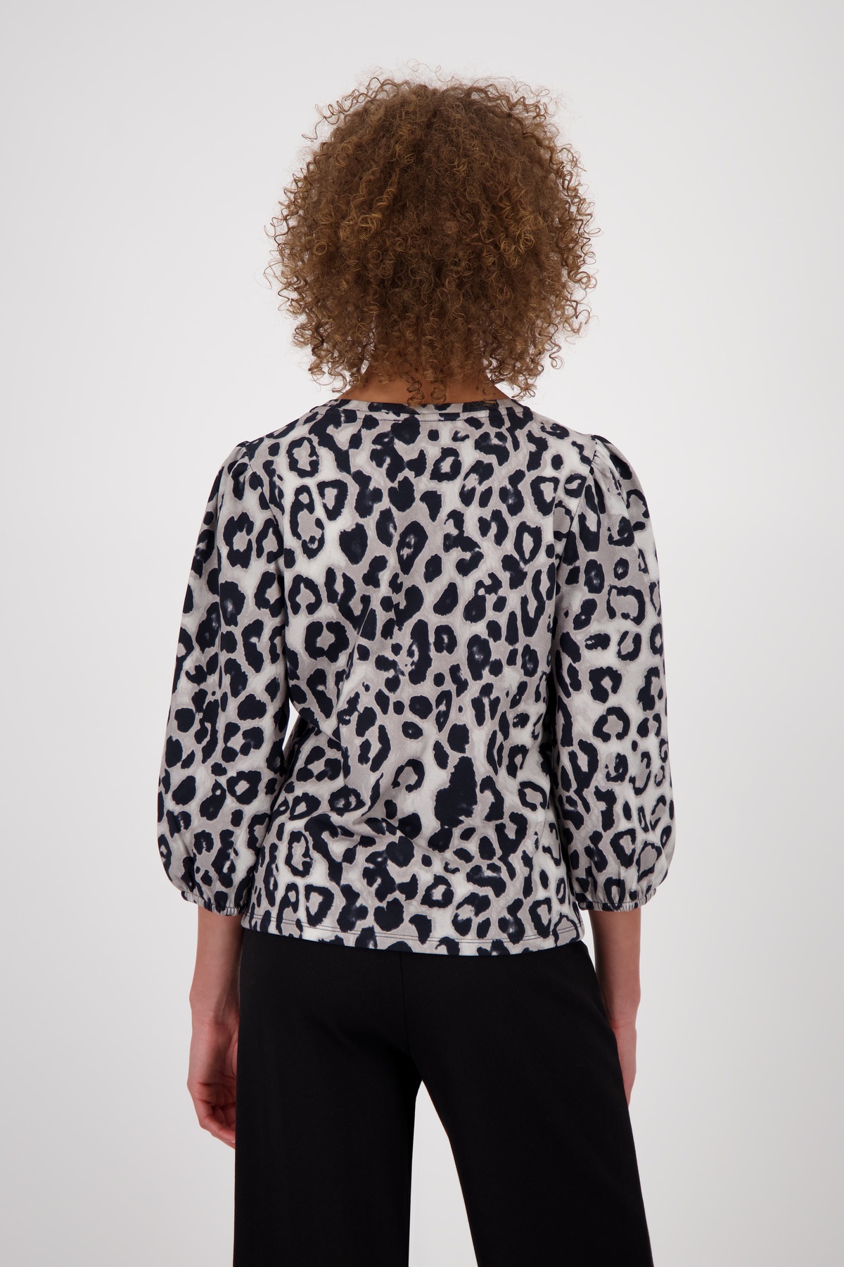 Monari Sweater »Sweatshirt Leodruck Allover«, Mit Rundhalsausschnitt