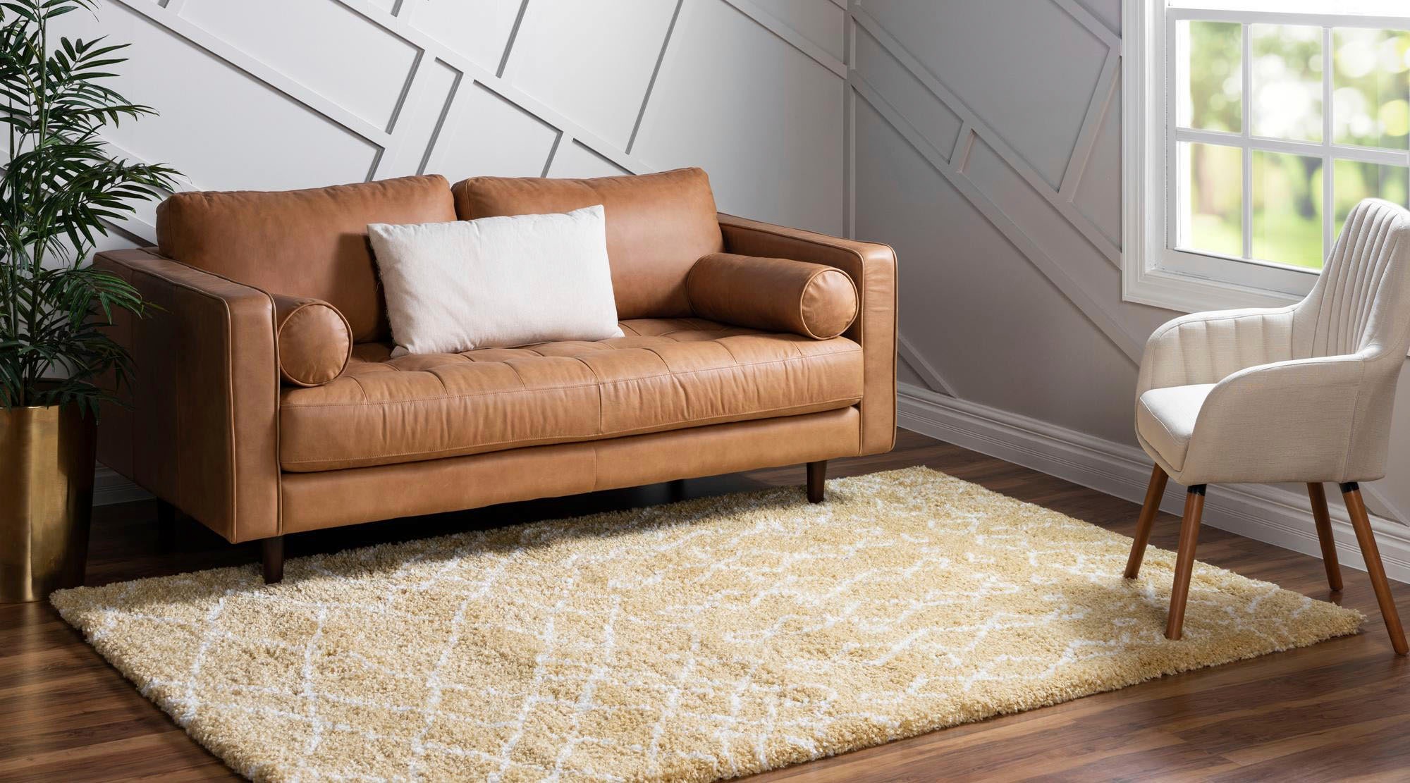 Myflair Möbel & Accessoires Hochflor-Teppich »Temara Shag Lagerräumung«, rechteckig, 51 mm Höhe, gewebt, Scandi Design, ideal im Wohnzimmer & Schlafzimmer