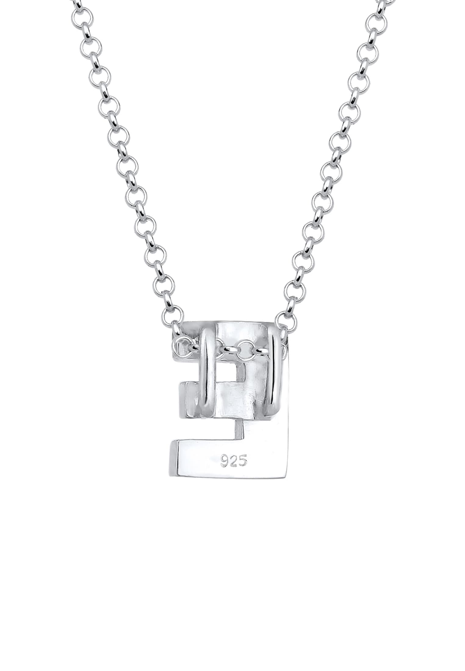 Elli Kette mit Anhänger »Buchstabe E Initialen Trend Minimal 925 Silber«