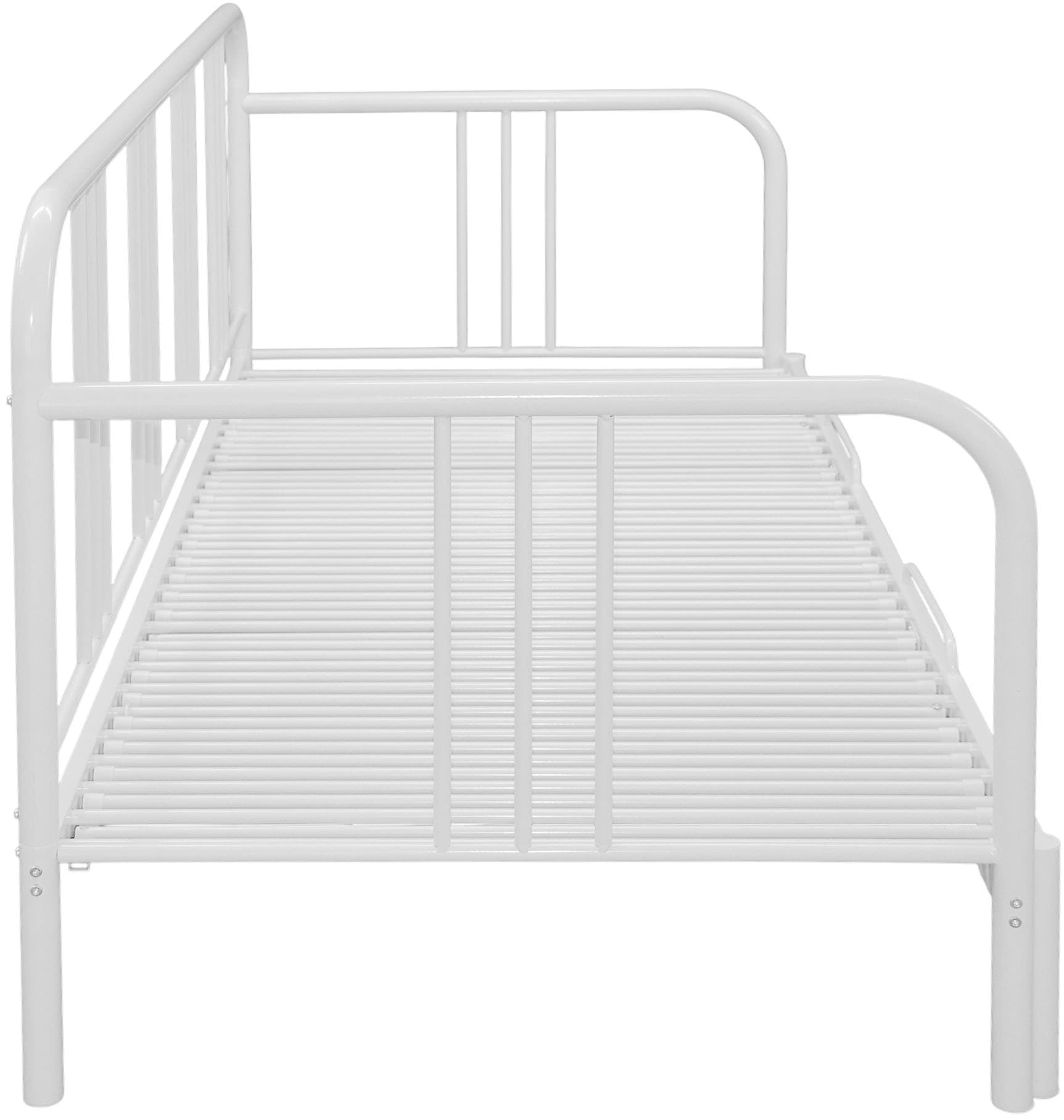 OTTO home Metallbett »Trento Bett Bettgestell Bestseller Doppelbett Ausziehbett« Bestseller Gästebett Sofabett Schlafzimmer,  Daybett mit Ausziefunktion im Landhausdesign weiß