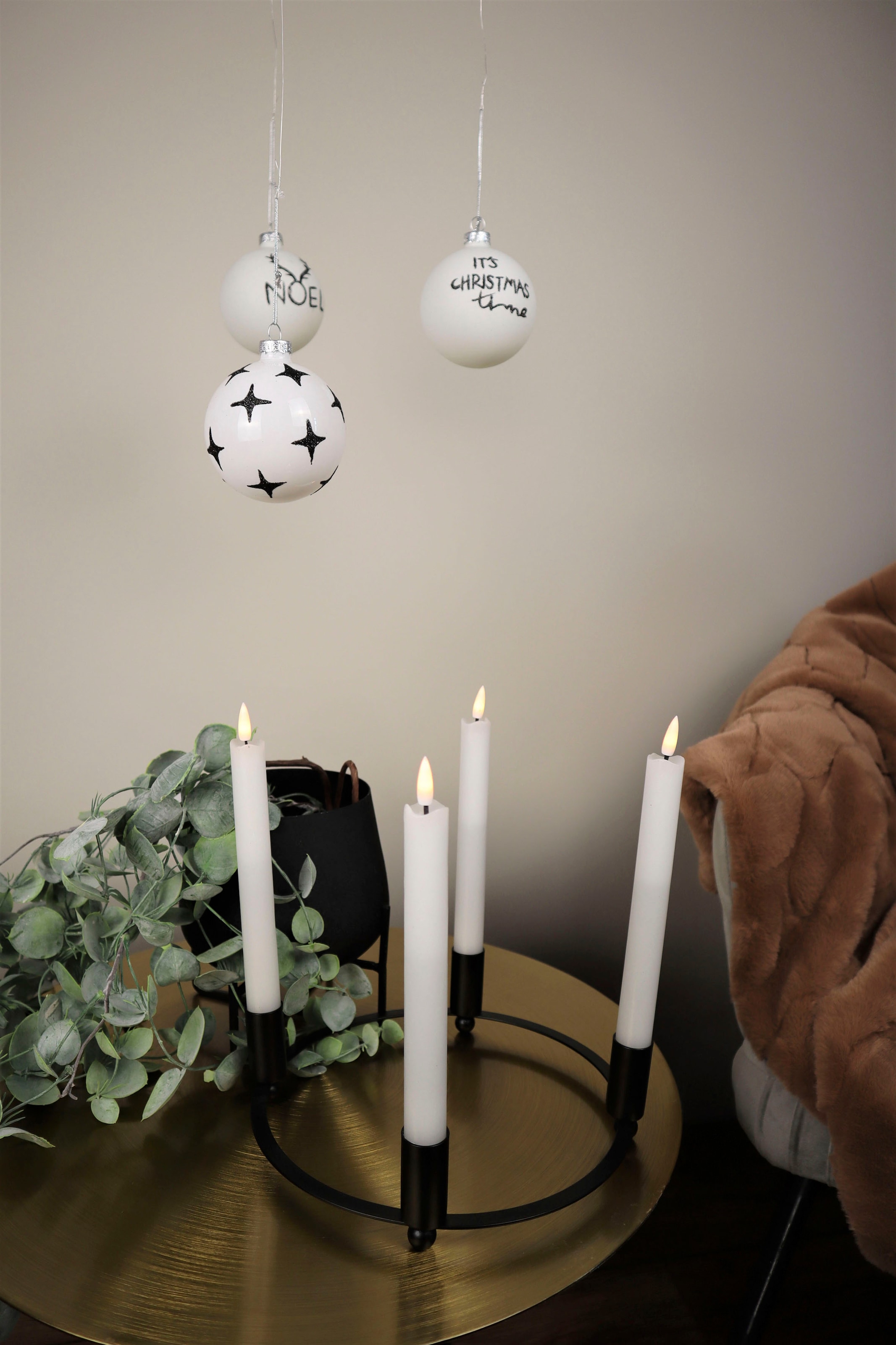 AM Design für bestellen Kerzen, (1 4 Stabkerzenhalter Metall, Adventsleuchter »Kerzenhalter Adventskranz, 24 St.), Weihnachtsdeko, cm«, aus Ø