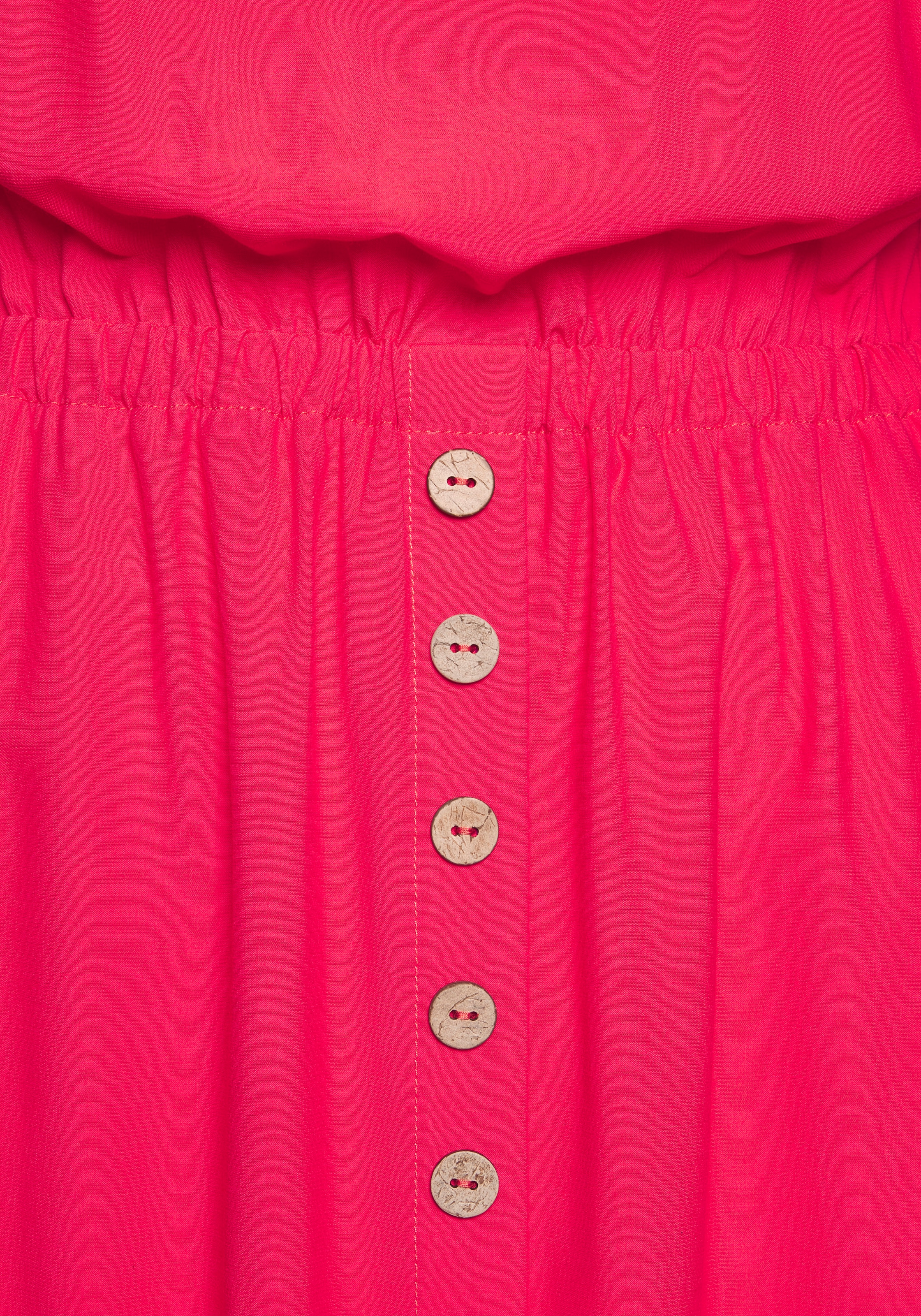 LASCANA Maxikleid mit Zierknöpfen, Sommerkleid, modisch