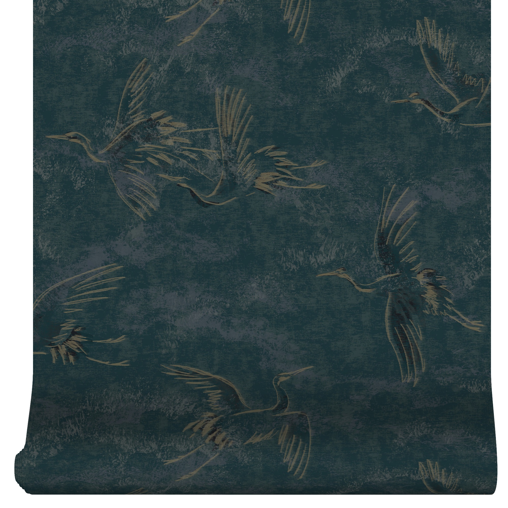 Leonique Vliestapete »Gael Crane Birds« animal print texturiert Design Tape günstig online kaufen