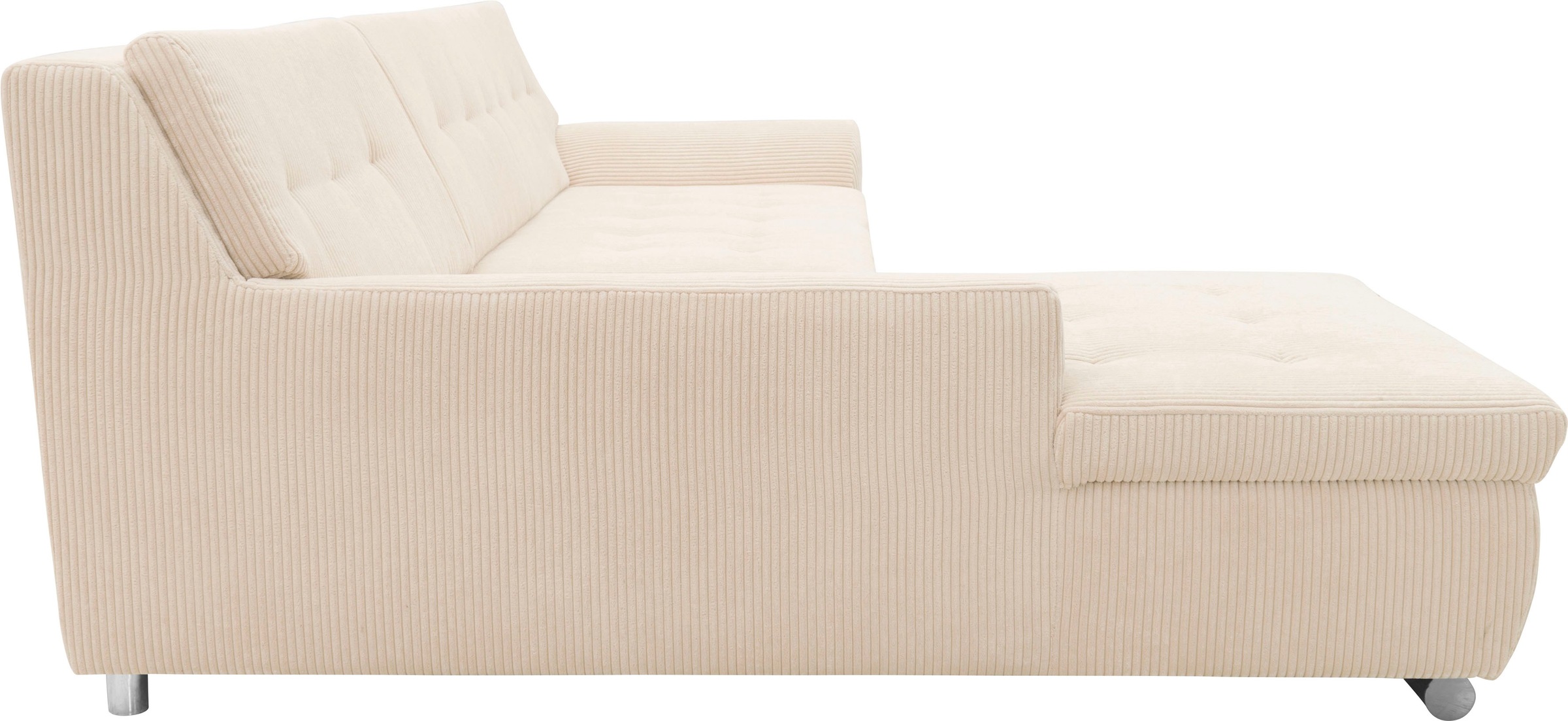 DOMO collection Ecksofa Treviso, wahlweise mit Bettfunktion, incl. Zierkissen