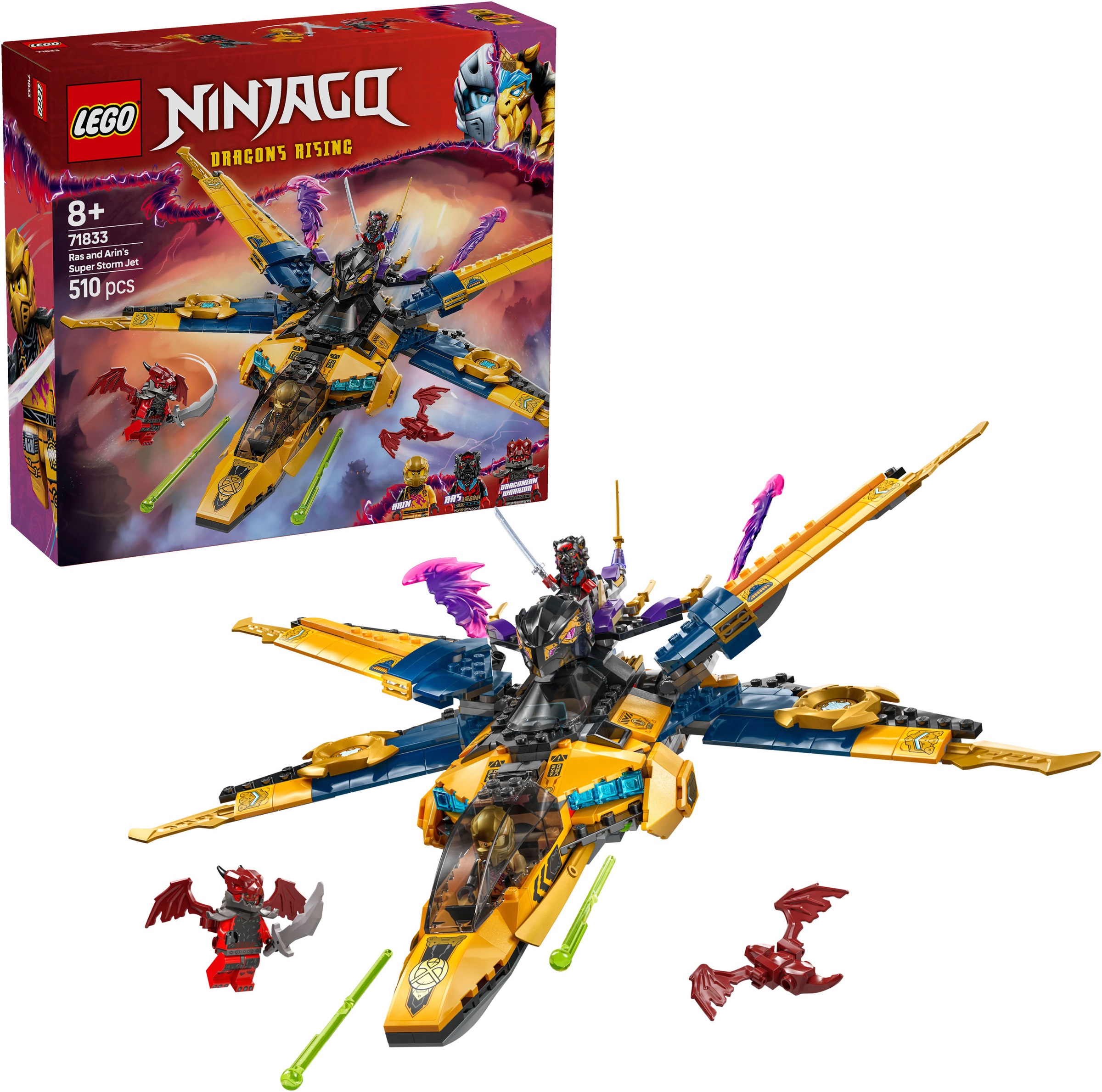 LEGO® Konstruktionsspielsteine »Ras und Arins Super-Sturmflieger (71833), LEGO Ninjago«,...