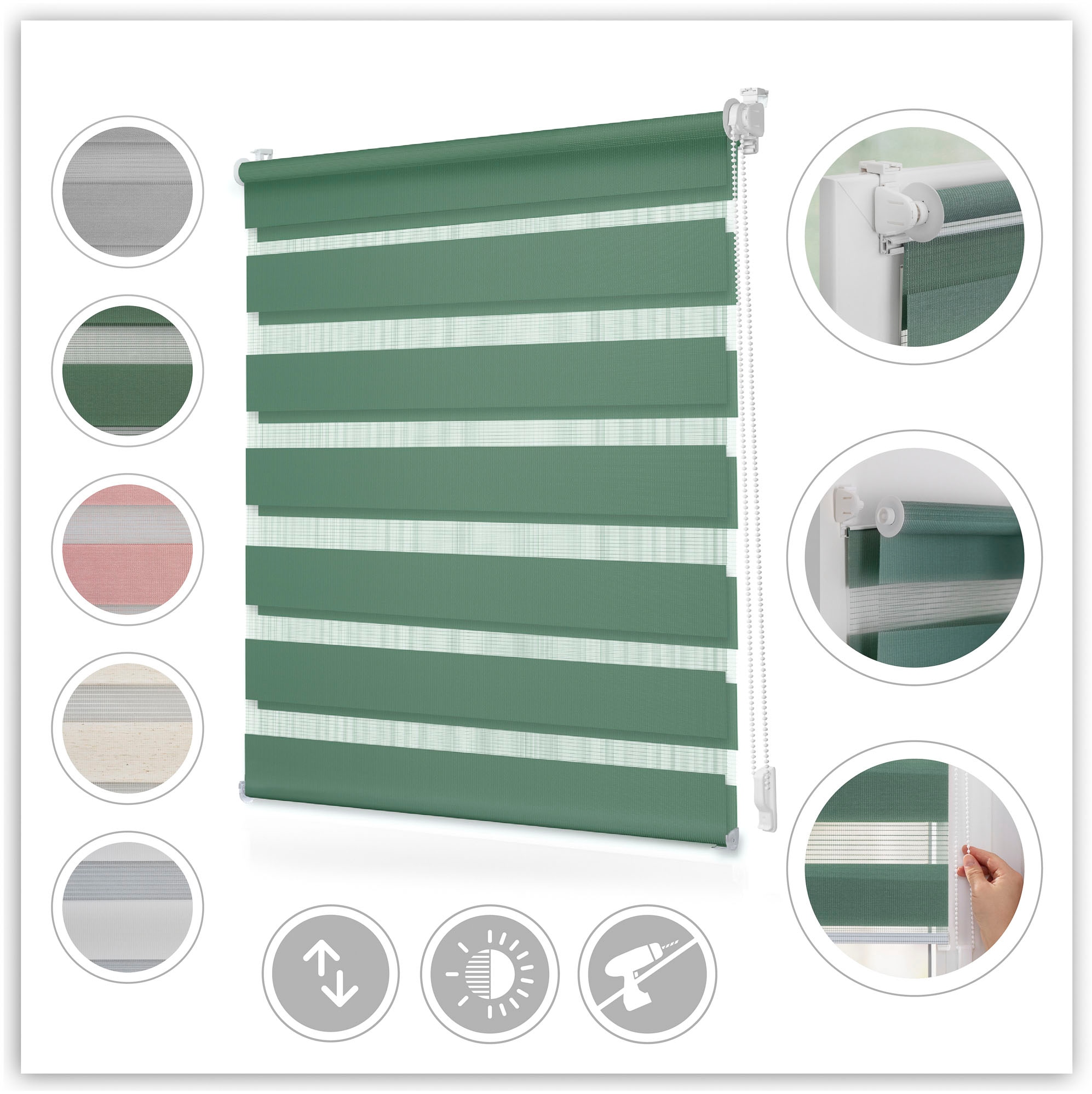 LICHTBLICK ORIGINAL Doppelrollo »Duo-Rollo Klemmfix, ohne Bohren, blickdich günstig online kaufen