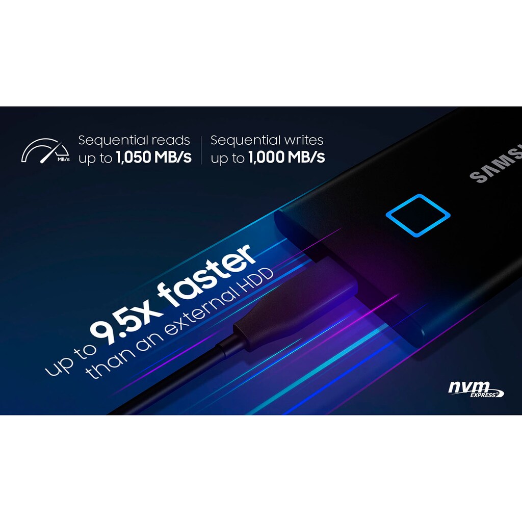 Samsung externe SSD »Portable SSD T7 Touch«, Anschluss USB 3.2