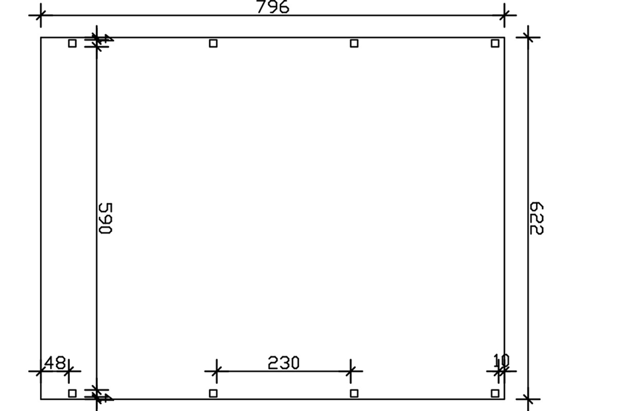 Skanholz Doppelcarport »Grunewald«, Leimholz-Nordisches Fichtenholz, natur, mit Aluminiumdach