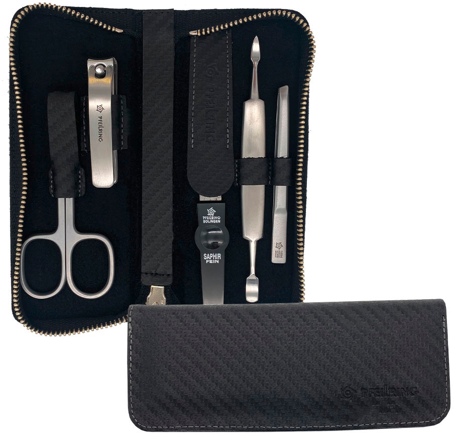 PFEILRING Maniküre-Etui Reißverschlussetui in Carbon-Optik günstig online kaufen