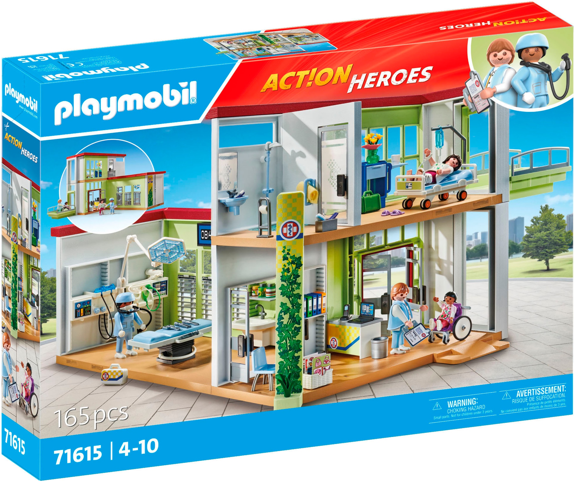 Konstruktions-Spielset »Modernes Krankenhaus (71615), Action Heroes«, (165 St.), Made...