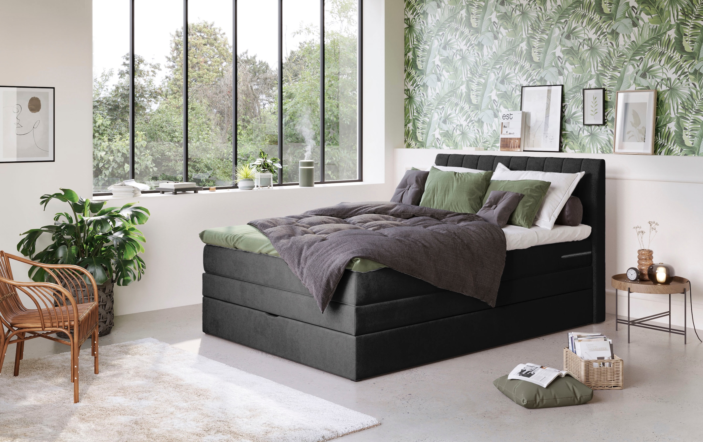 COTTA Boxspringbett »Shark inkl. Bettkasten und Topper«, erhältlich in den Breiten 140x200cm, 160x200cm und 180x200cm