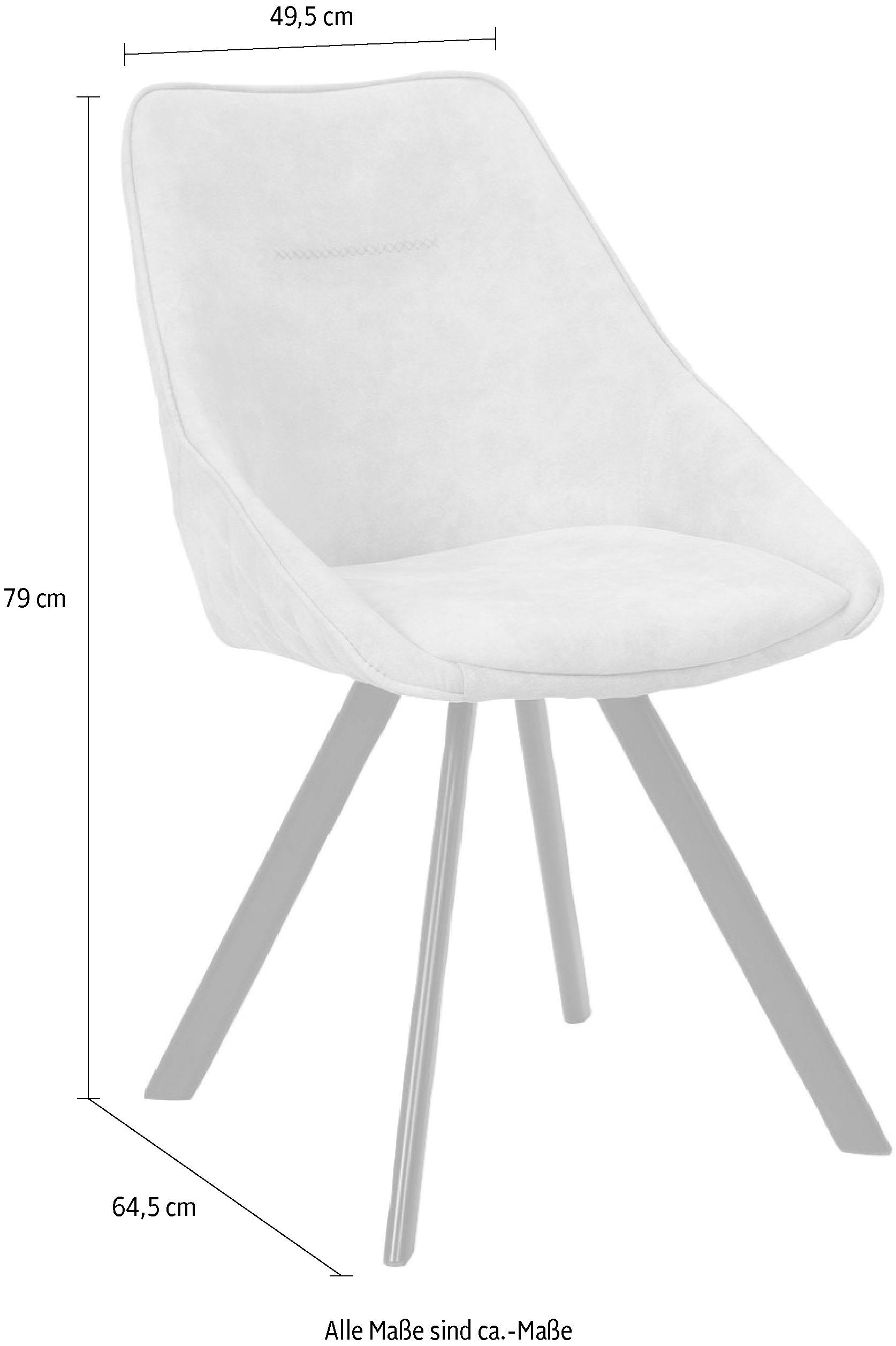 Kayoom Stuhl »Cowboy 110 2er-Set, Esszimmerstuhl Rücken und Sitz angenehm gepolstert«, (Set), 2 St., pflegeleicht, modern, strapazierfähig, zeitlos und schlicht