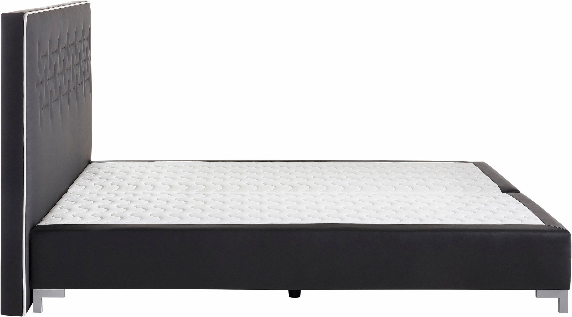 INOSIGN Boxspringbett »Coos«, mit besonderer Steppung im Kopfteil, 3 Matratzenarten, 2 Härtegrade