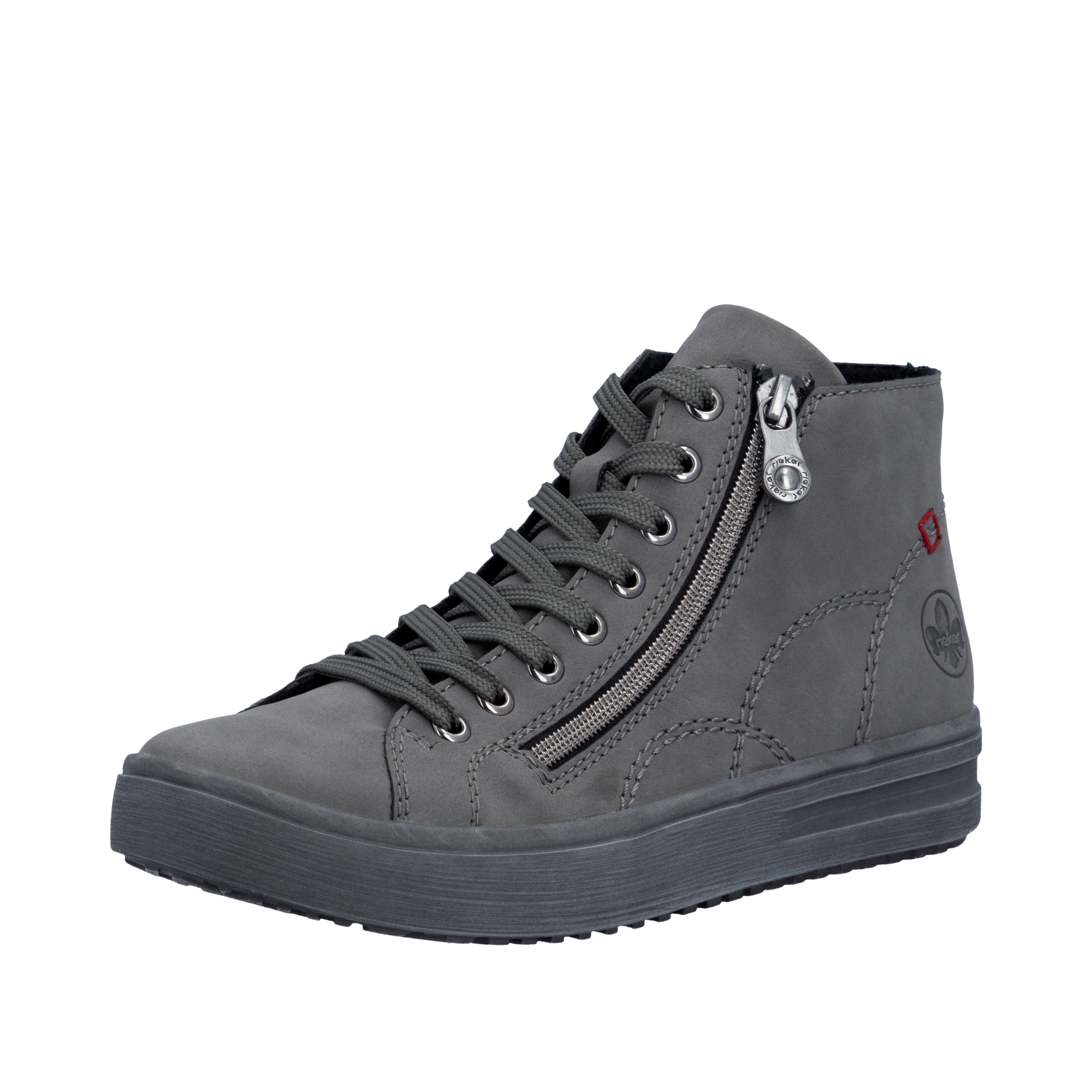 Rieker Schnürboots  High Top-Sneaker, Herbstschuh mit dezenten Ziernähten