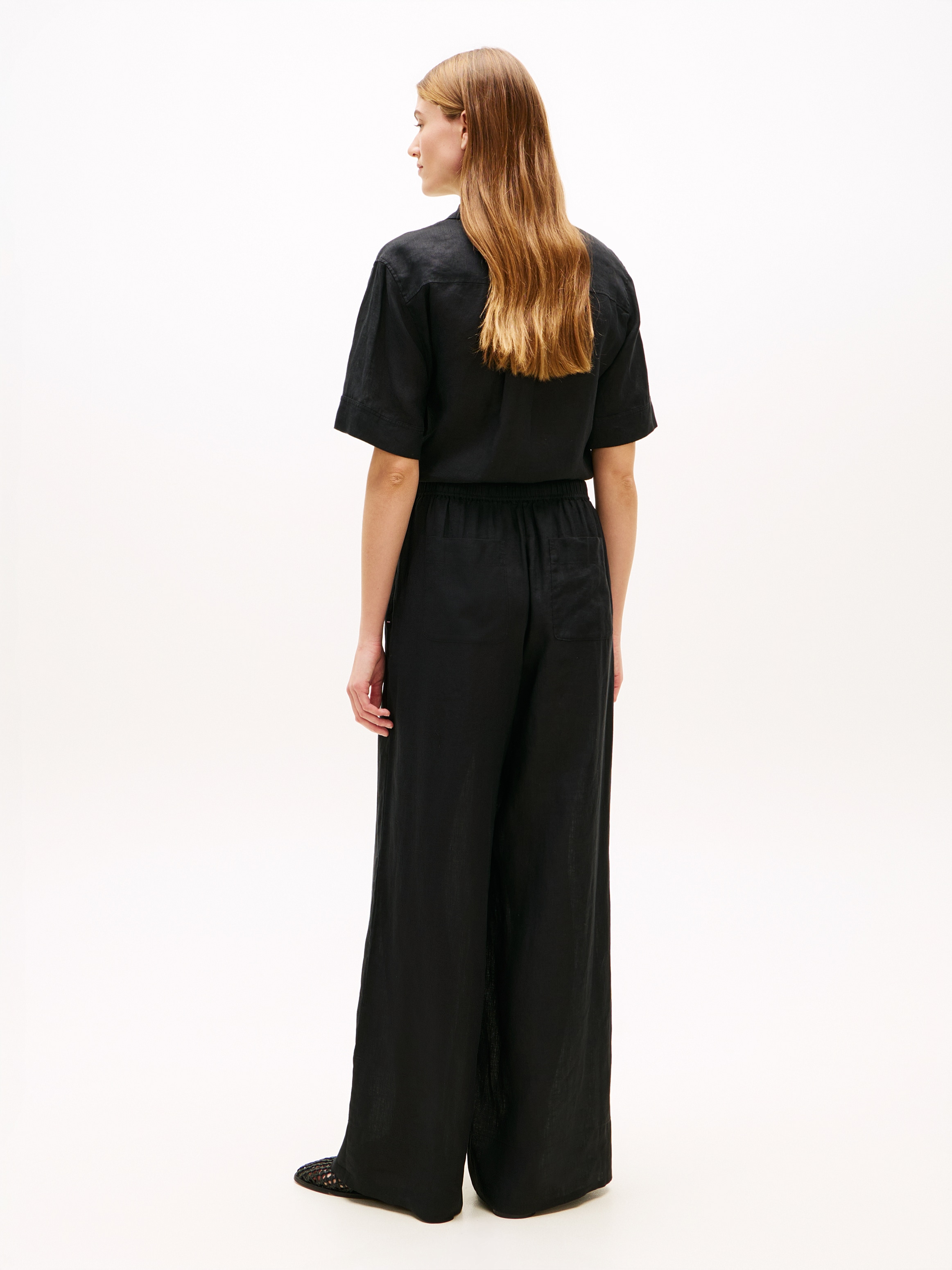 Tommy Hilfiger Leinenhose »ESS LINEN PULL ON PANTS«  in lockerer Passform, Elastikbund