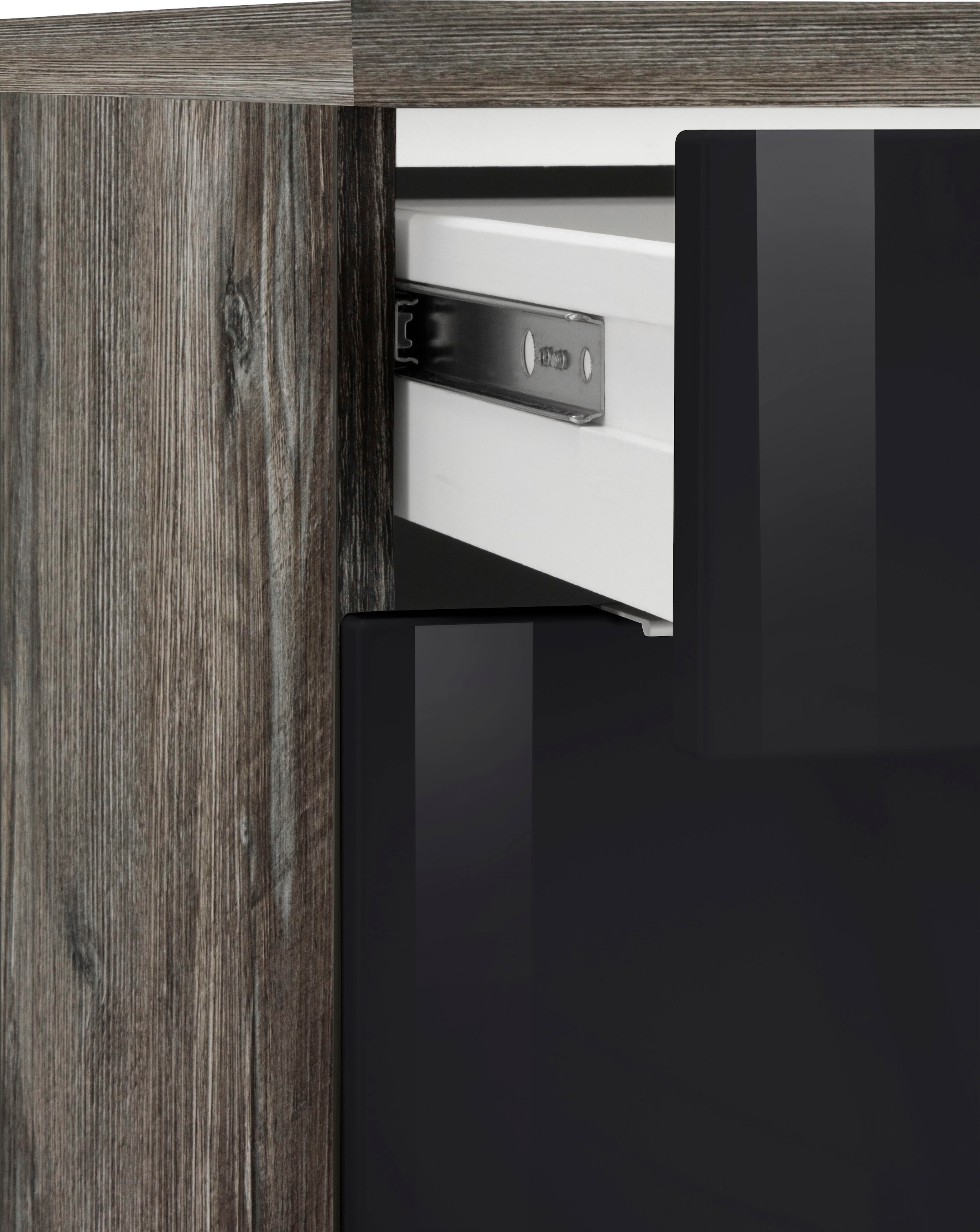 KOCHSTATION Küchenzeile »KS-Brindisi Breite 340 cm«, wahlweise mit E-Geräten und Induktion, mit MDF-Fronten und Regal