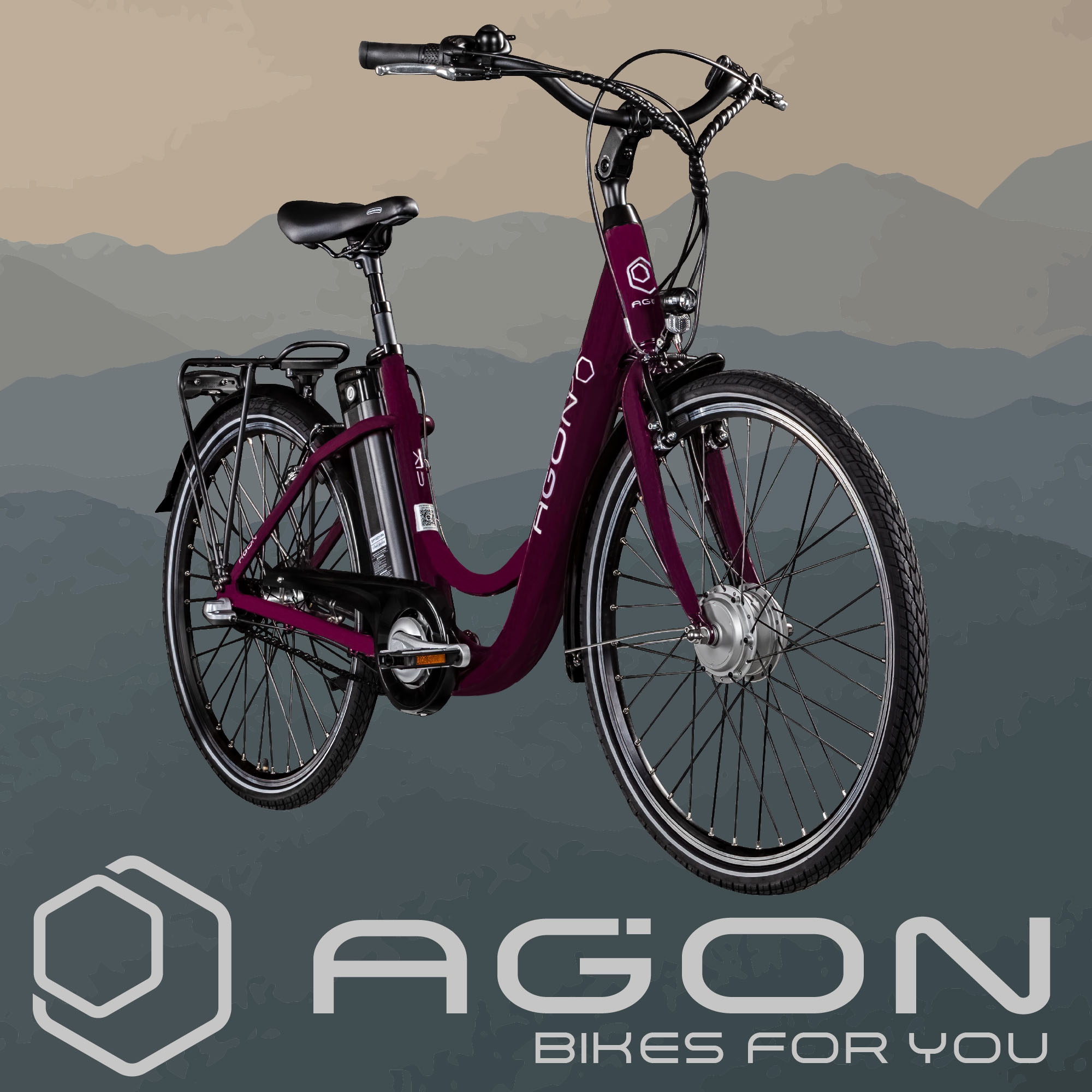 AGON E-Bike »Axis«, 3 Gang, Frontmotor 250 W, Pedelec, Elektrofahrrad für Damen u. Herren