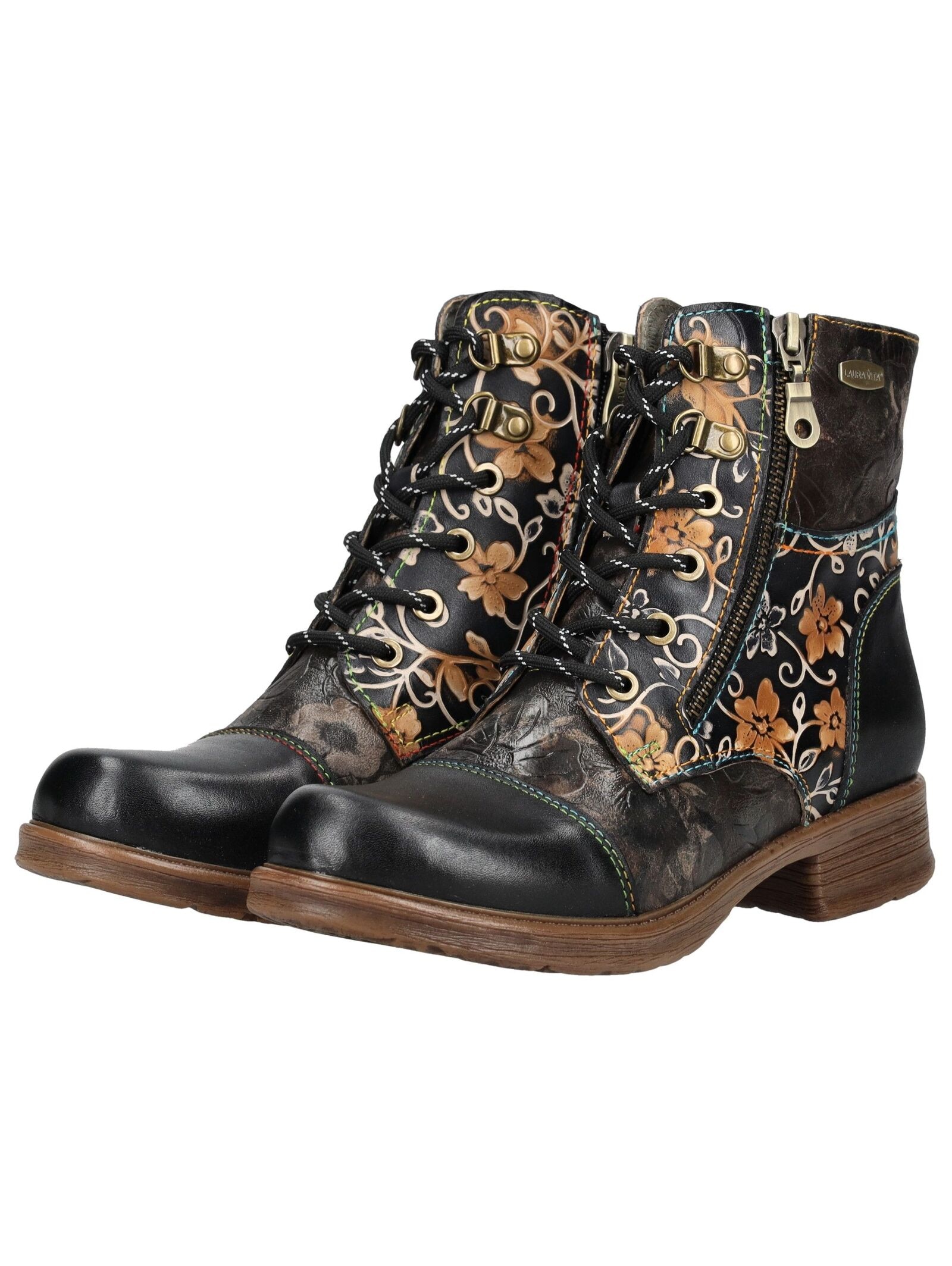 LAURA VITA Schnürstiefelette »LAURA VITA Stiefelette Leder/Textil«