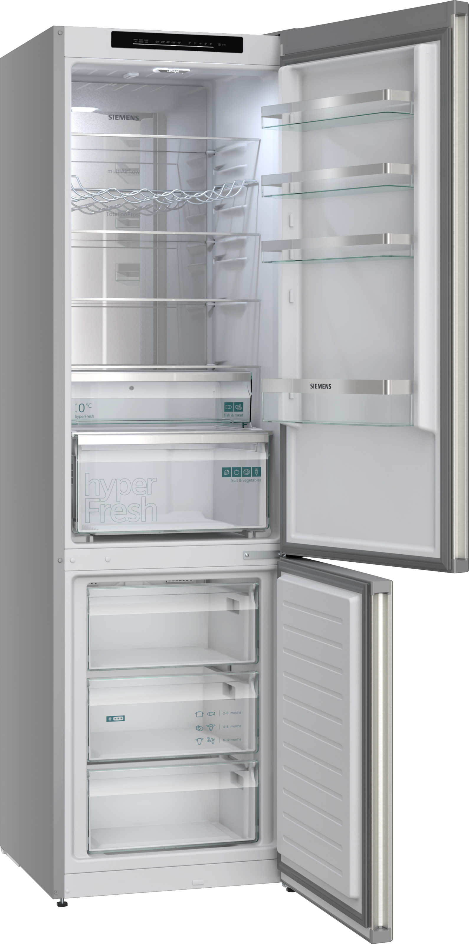 SIEMENS Kühl-/Gefrierkombination iQ300 »KG39NVIBG« 203 cm hoch 60 cm breit hyperFresh System für frisches Obst und Gemüse sowie Total noFrost