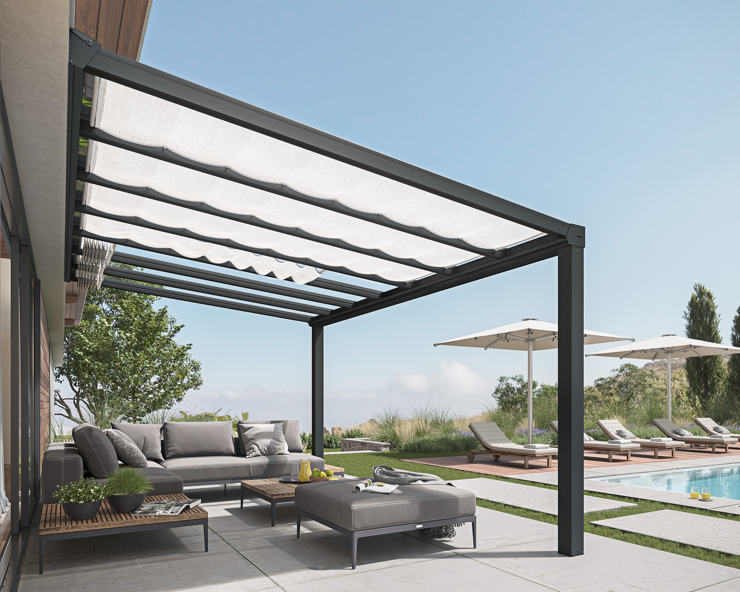 Palram - Canopia Terrassendach »Stockholm Alu Terrassenüberdachung«, einfache DIY Montage