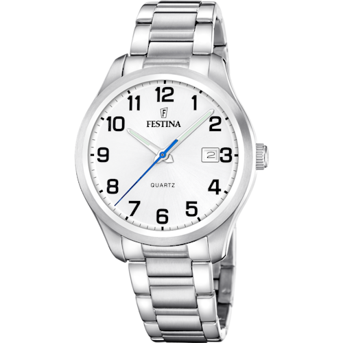 Festina Quarzuhr »Classic Steel« Armbanduhr, Herrenuhr, Edelstahlarmband, Analog, Tag