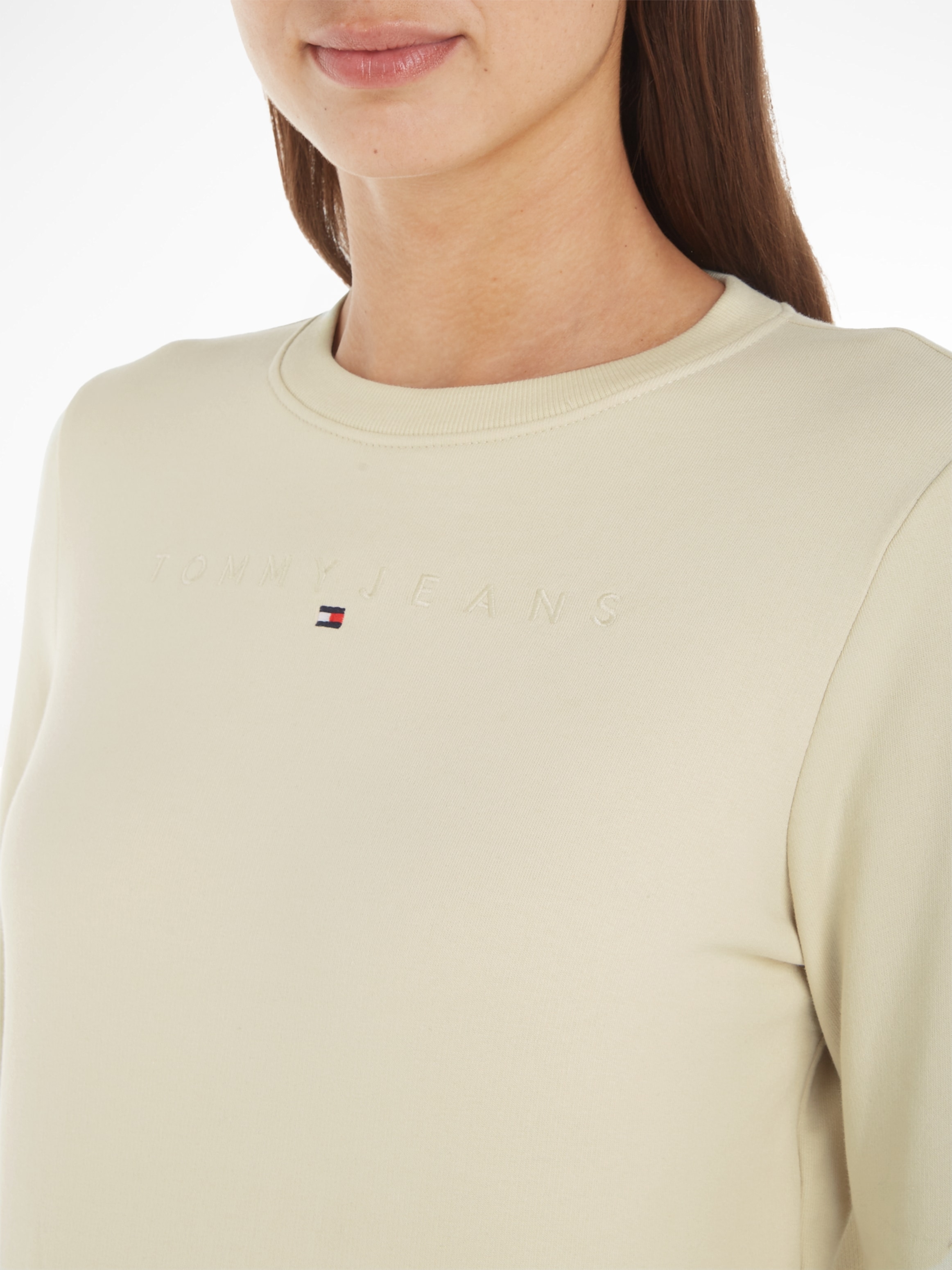 Tommy Jeans Curve Sweatshirt »TJW REG LINEAR CREW EXT«, in Großen Größen mit Logoschriftzug