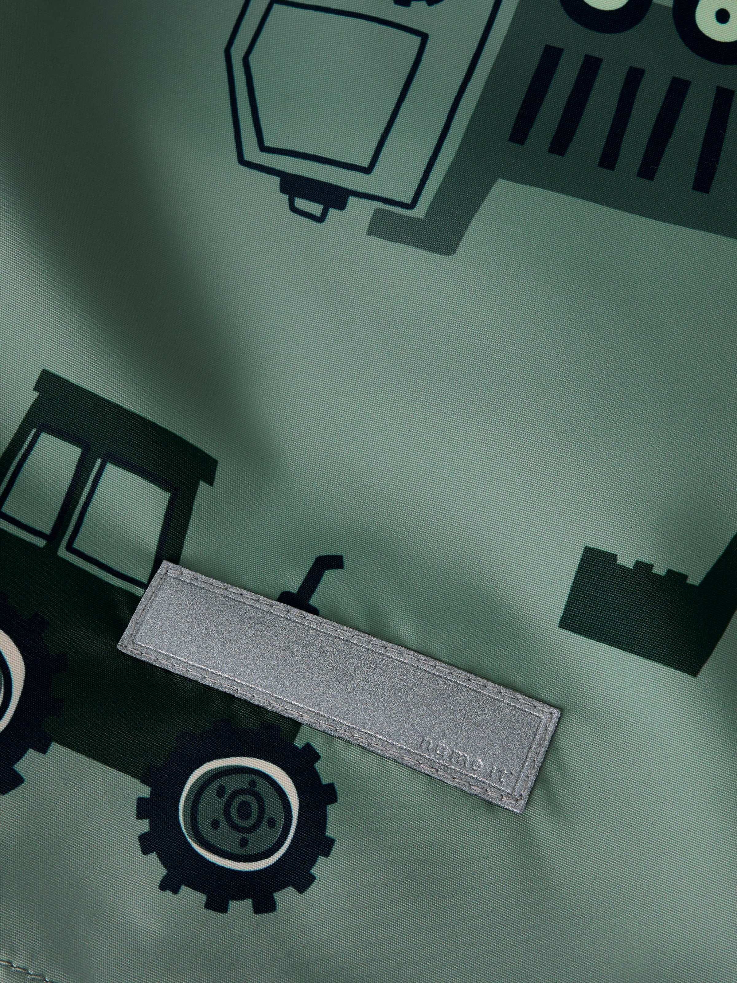 Name It Outdoorjacke »NMMMAX JACKET LI AOP NOOS« mit Kapuze reflektierende Details, wasserabweisend