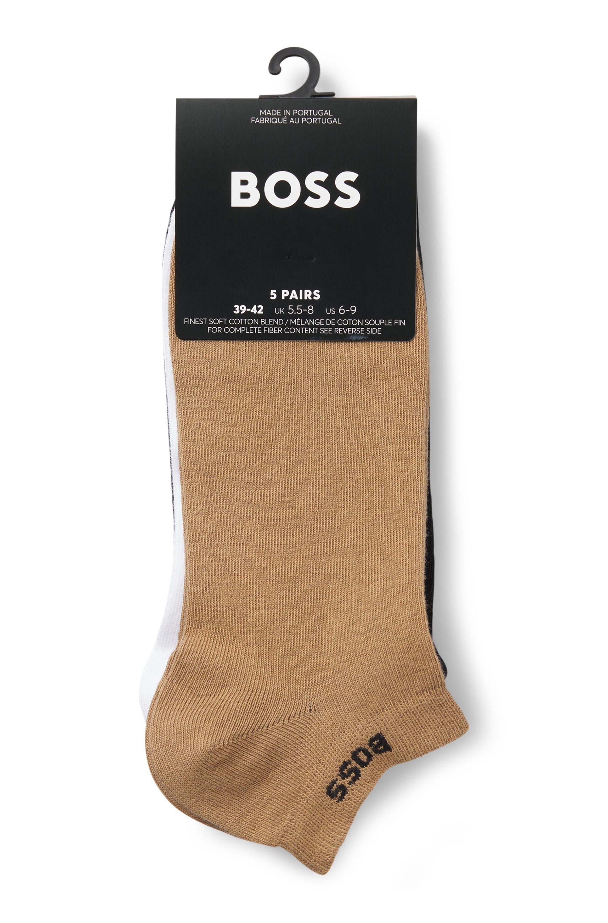 BOSS Sneakersocken »5P AS Uni CC«, (Packung, 5 Paar), mit BOSS Label