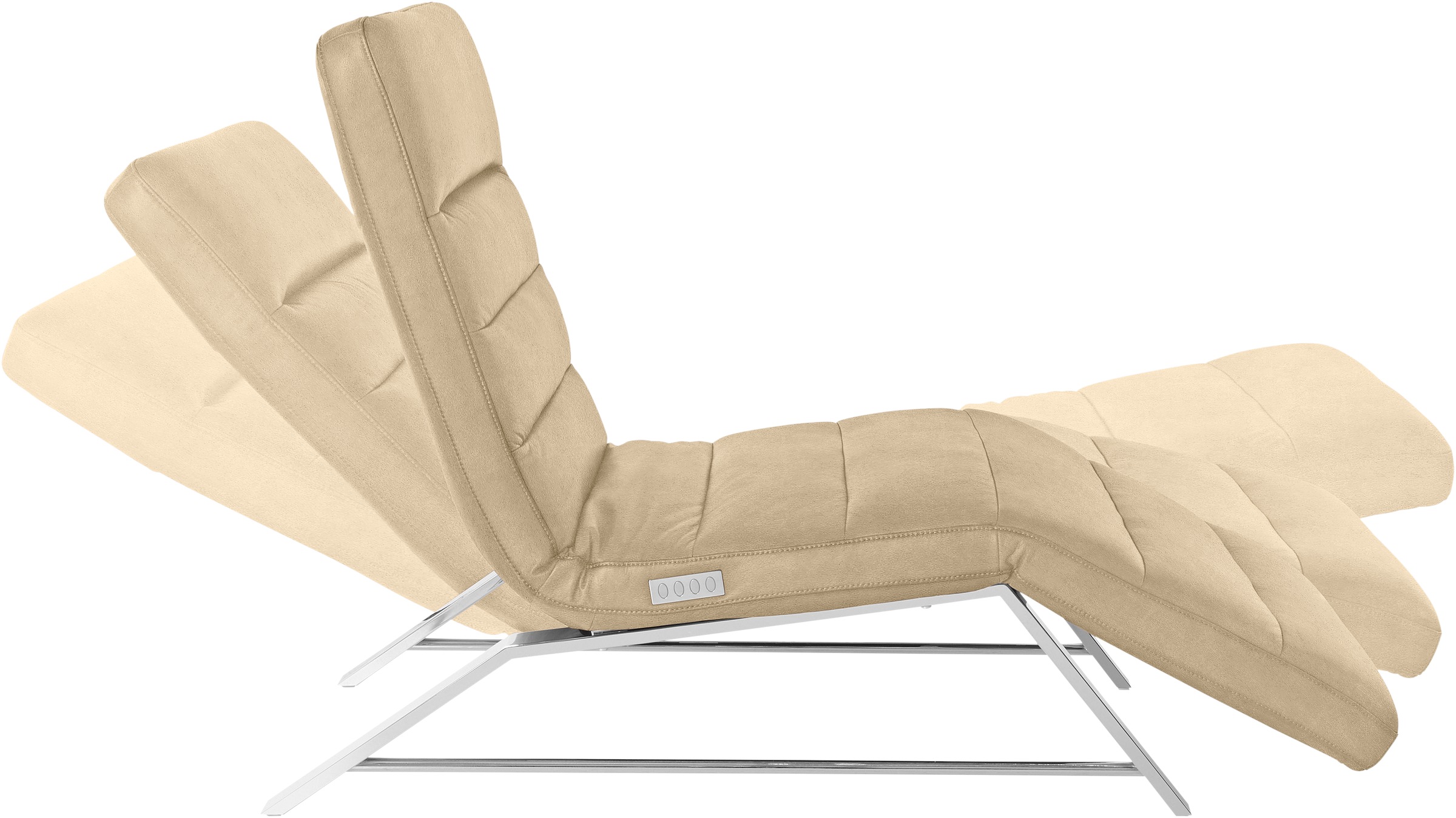 W.SCHILLIG Relaxliege »daily dreams«, Funktionsliege wahlweise mit Motor, Gestell Chrom, Breite 75 cm