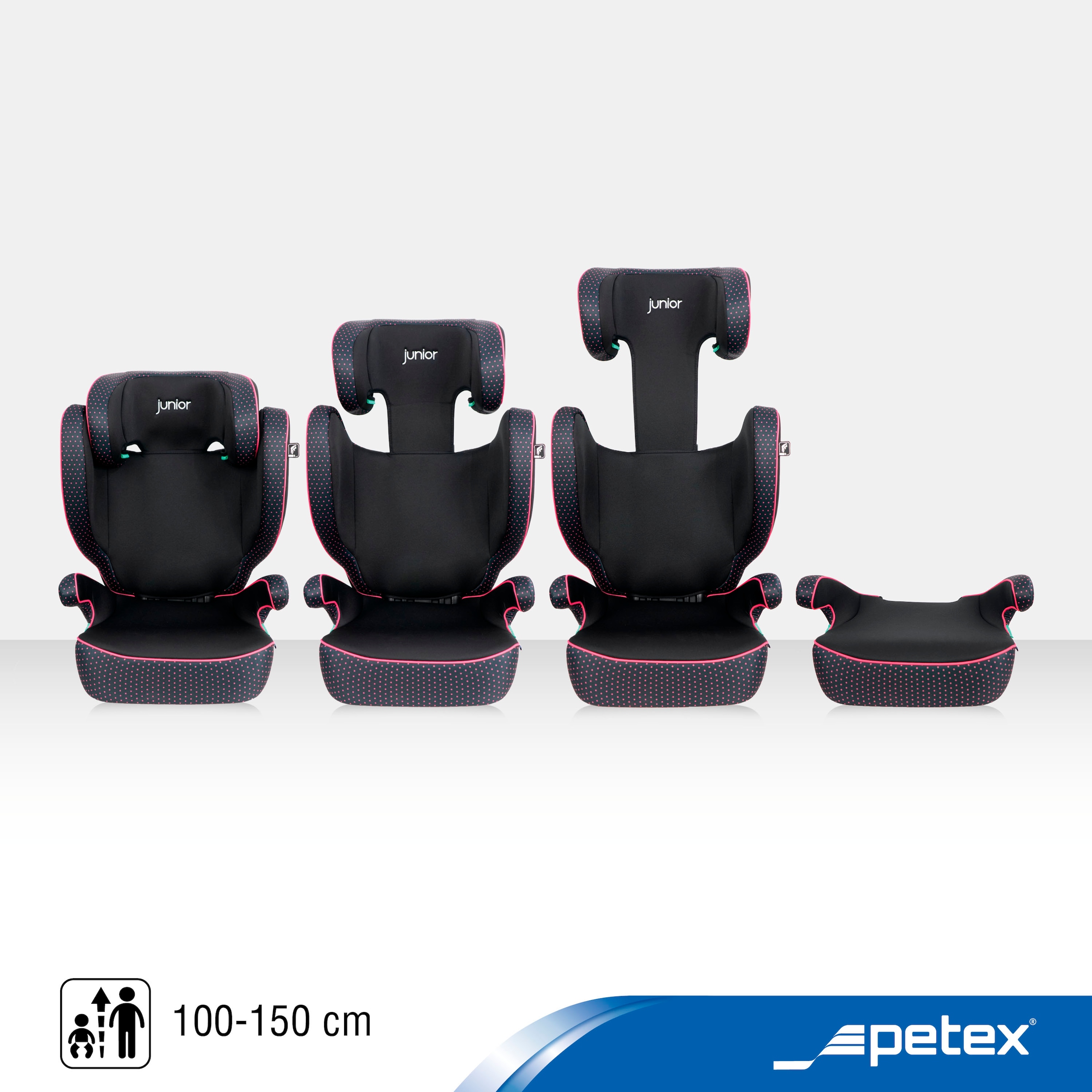 Petex Autokindersitz »Basic Plus, mit Isofix«, ISOFIX-Befestigung oder mit 3-Punkt-Gurt des PKW