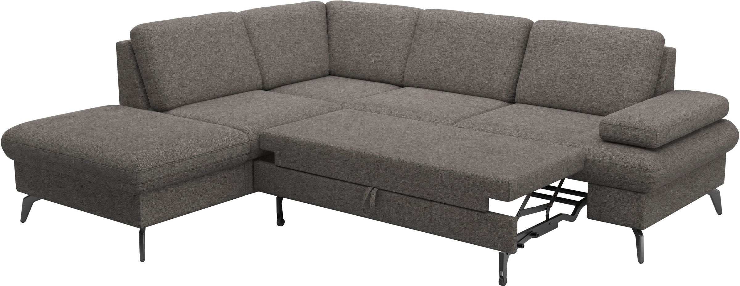 sit&more Ecksofa »Morris Jubi L-Form«, inkl. Armteilfunktion und 1 Zierkissen, wahlweise mit Bettfunktion