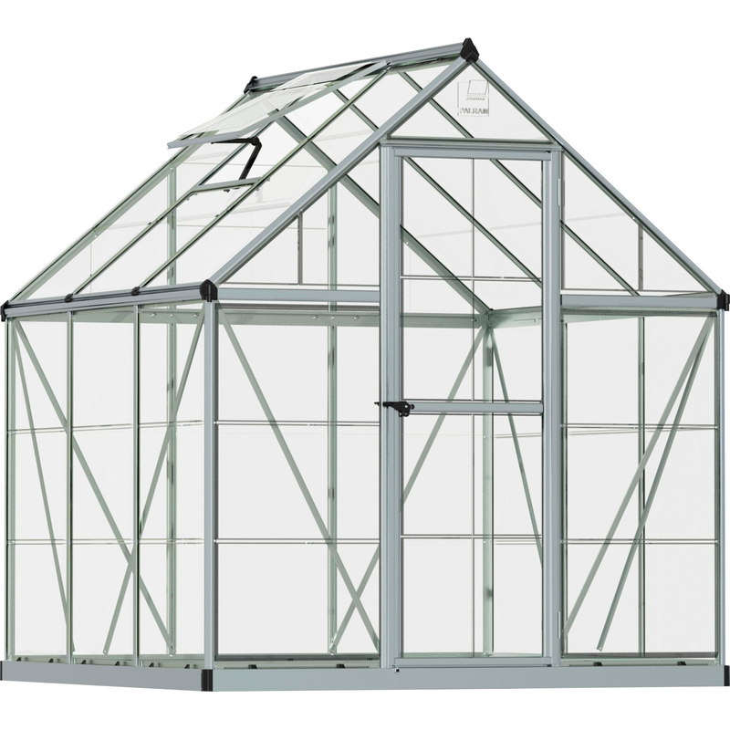 PALRAM - CANOPIA Gewächshaus »Harmony« inkl. Fundamentrahmen, mit klaren Polycarbonatplatten, silberfarben silberfarben